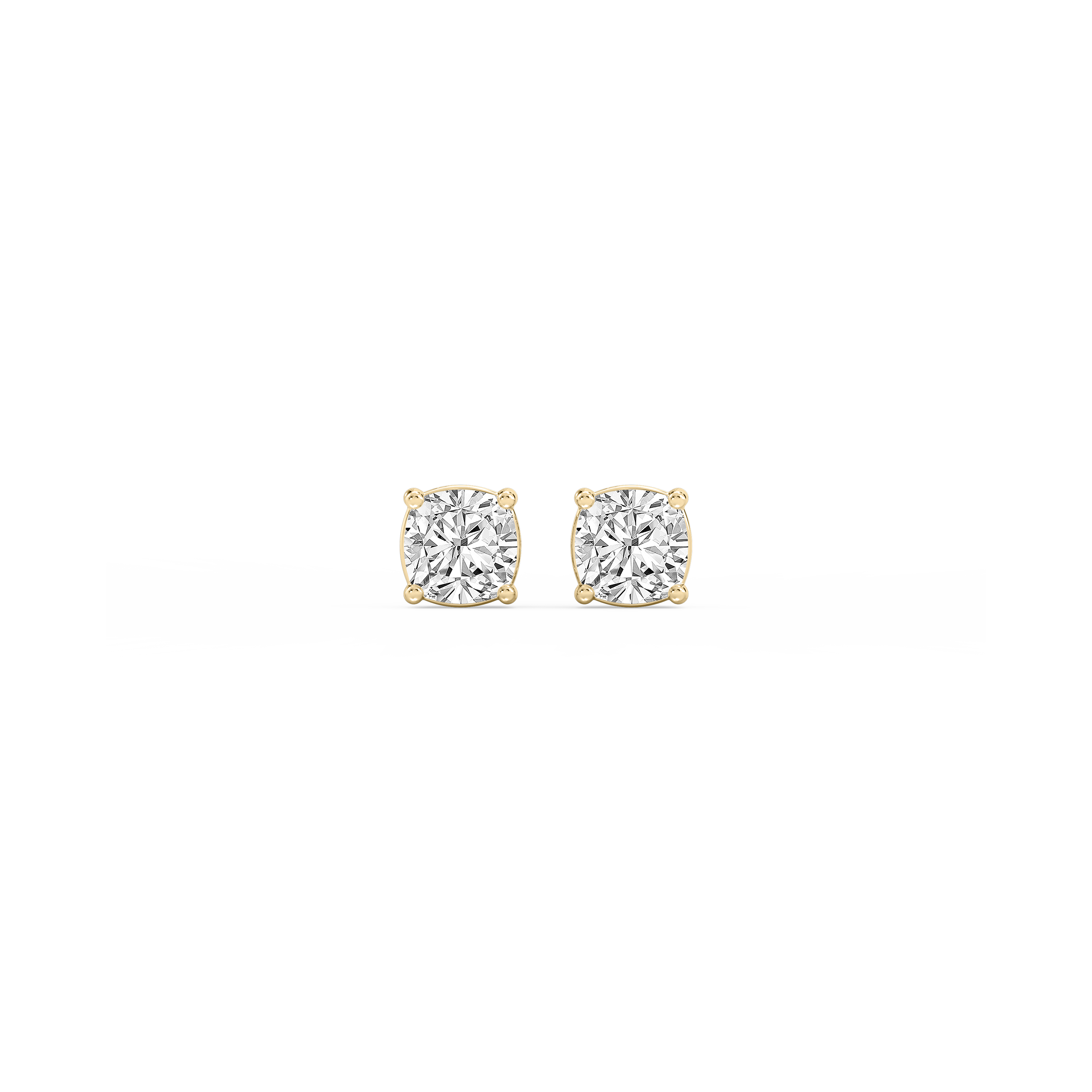Lovea Classic Ohrstecker Schraubverschluss – Kissenschliff – Gelbgold