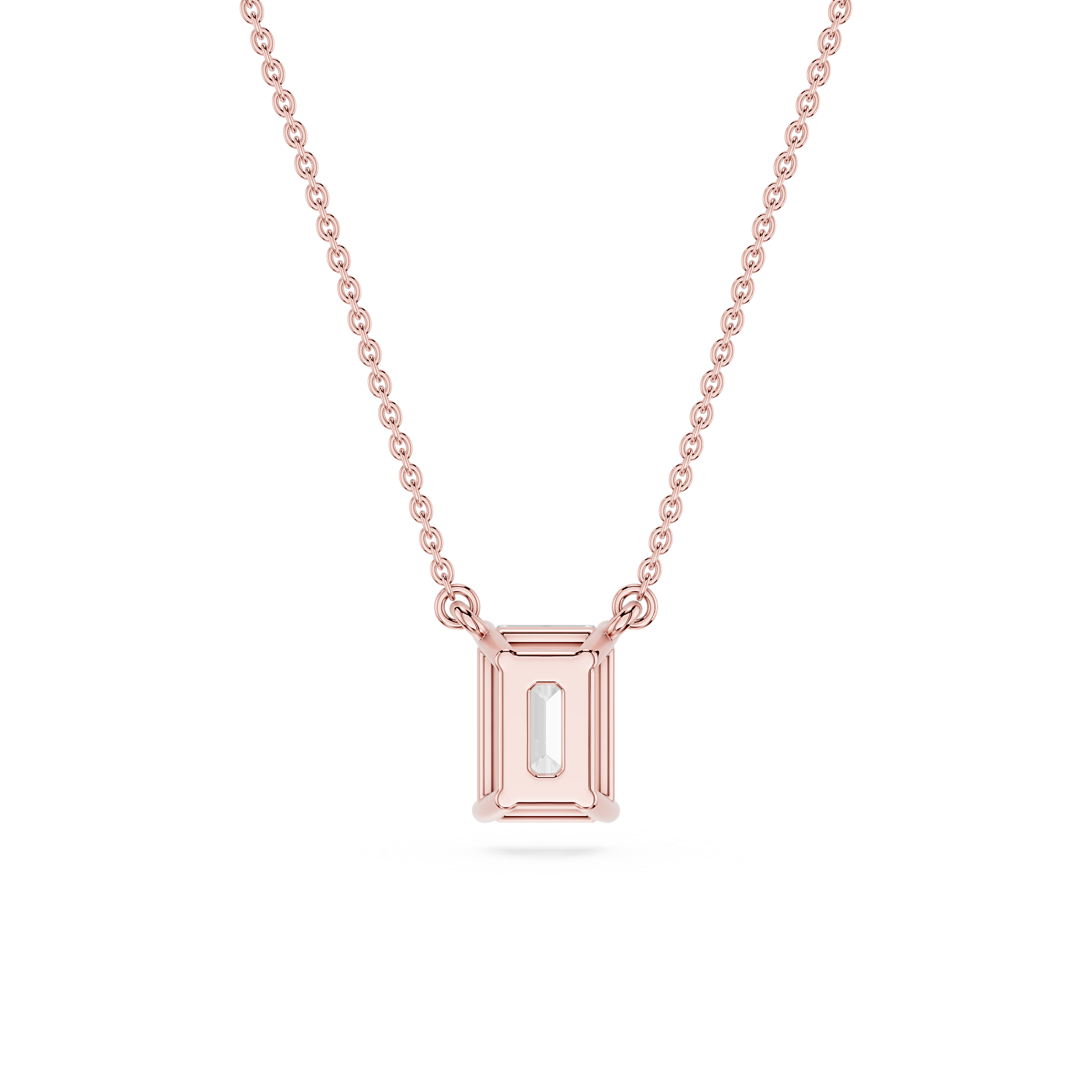 Lovea Classic Anhänger – Smaragdschliff – Roségold