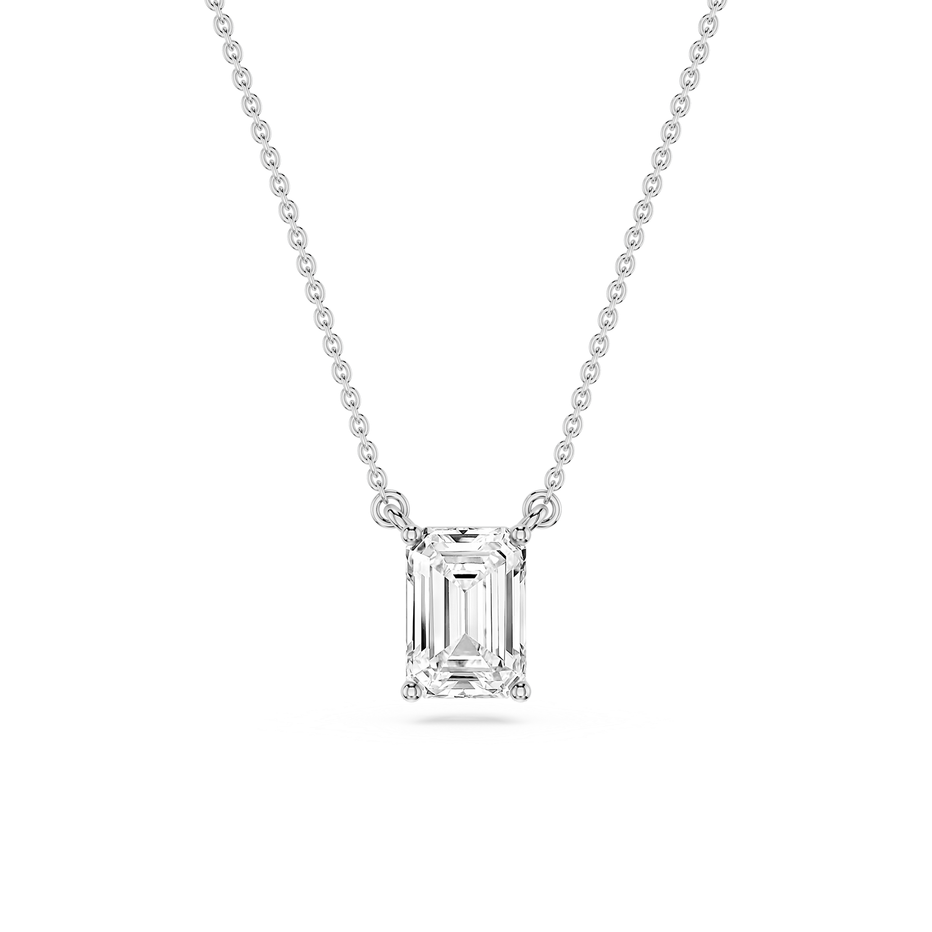Lovea Classic Anhänger – Smaragdschliff – Weißgold