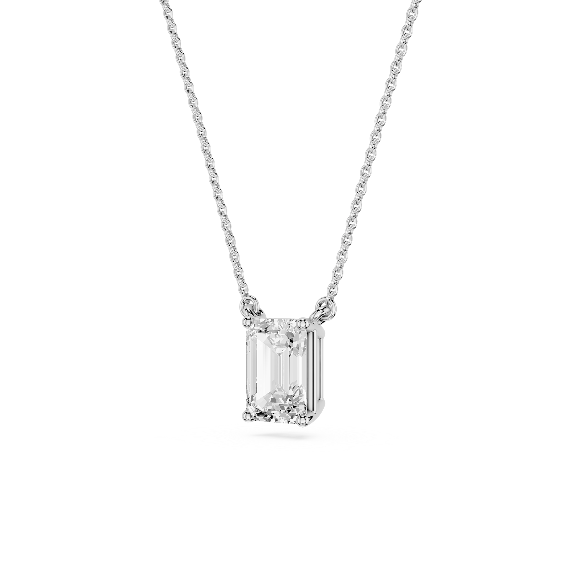 Lovea Classic Anhänger – Smaragdschliff – Weißgold