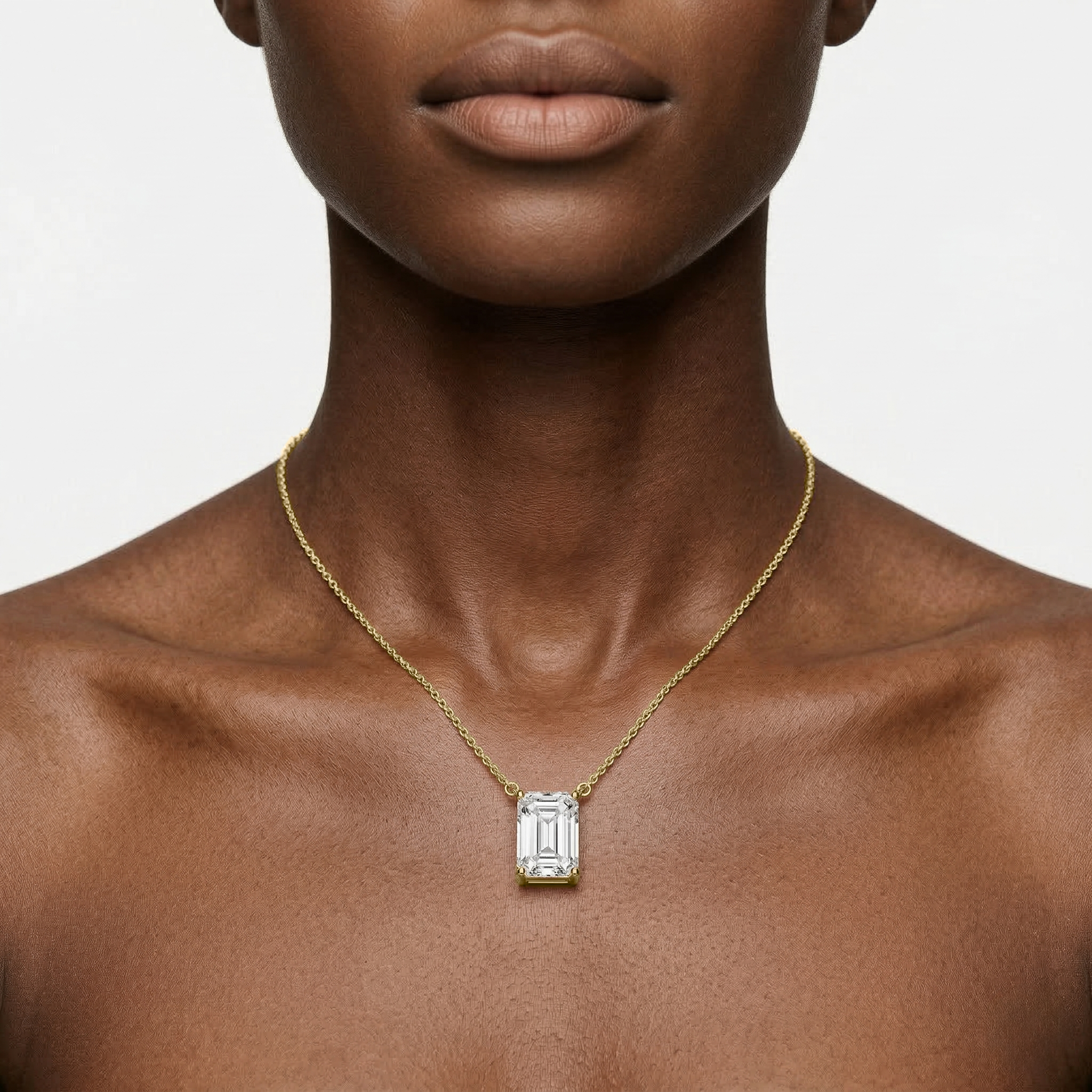 Lovea Classic Anhänger – Smaragdschliff – Gelbgold
