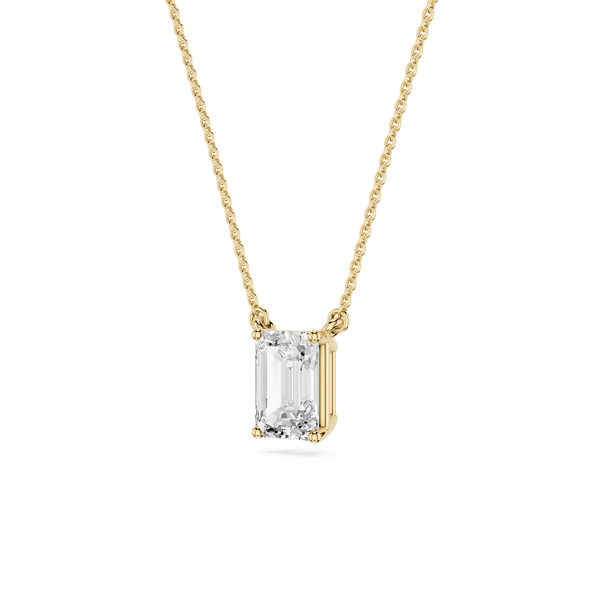 Lovea Classic Anhänger – Smaragdschliff – Gelbgold