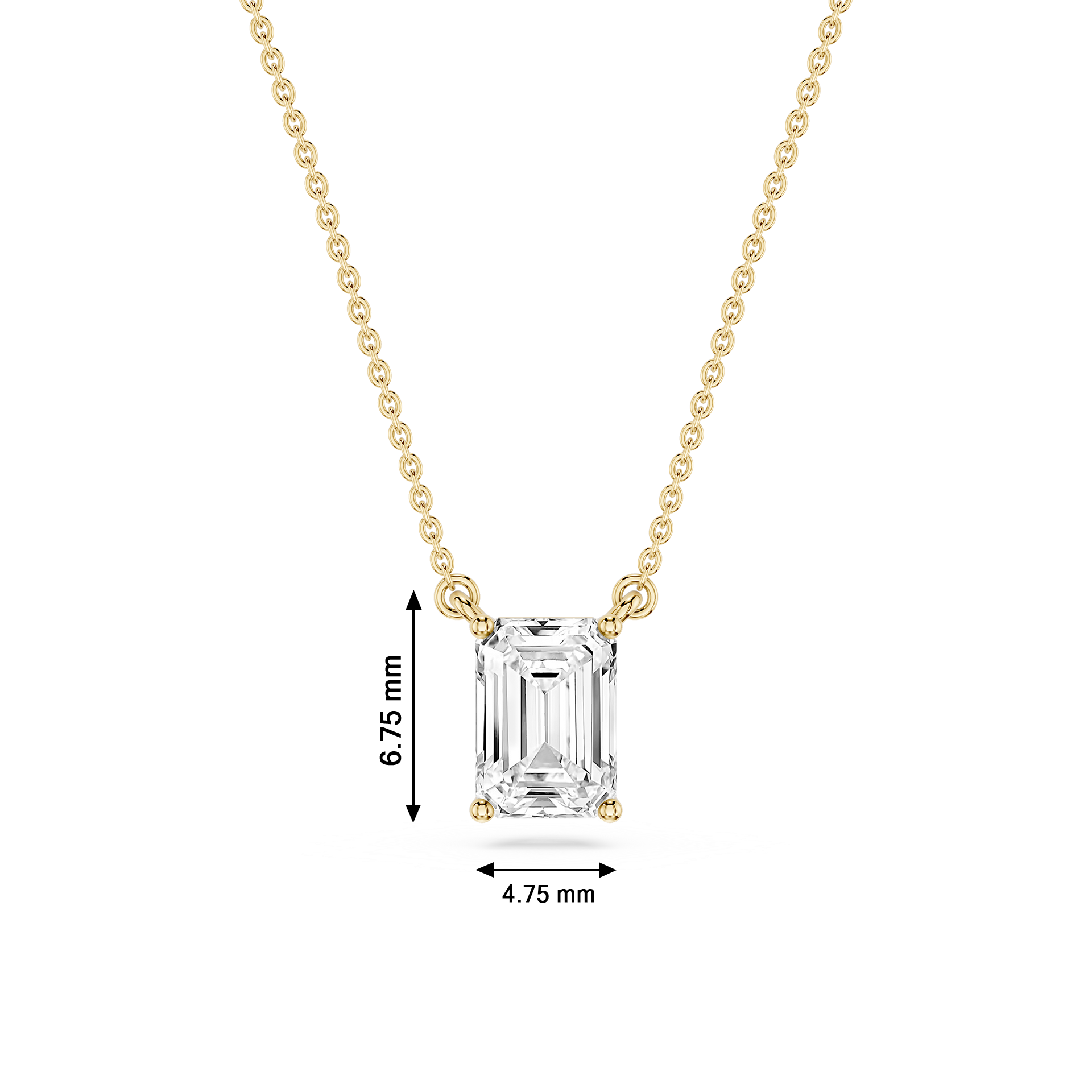 Lovea Classic Anhänger – Smaragdschliff – Gelbgold