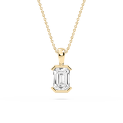 Lovea Bezel Anhänger – Smaragdschliff – Gelbgold
