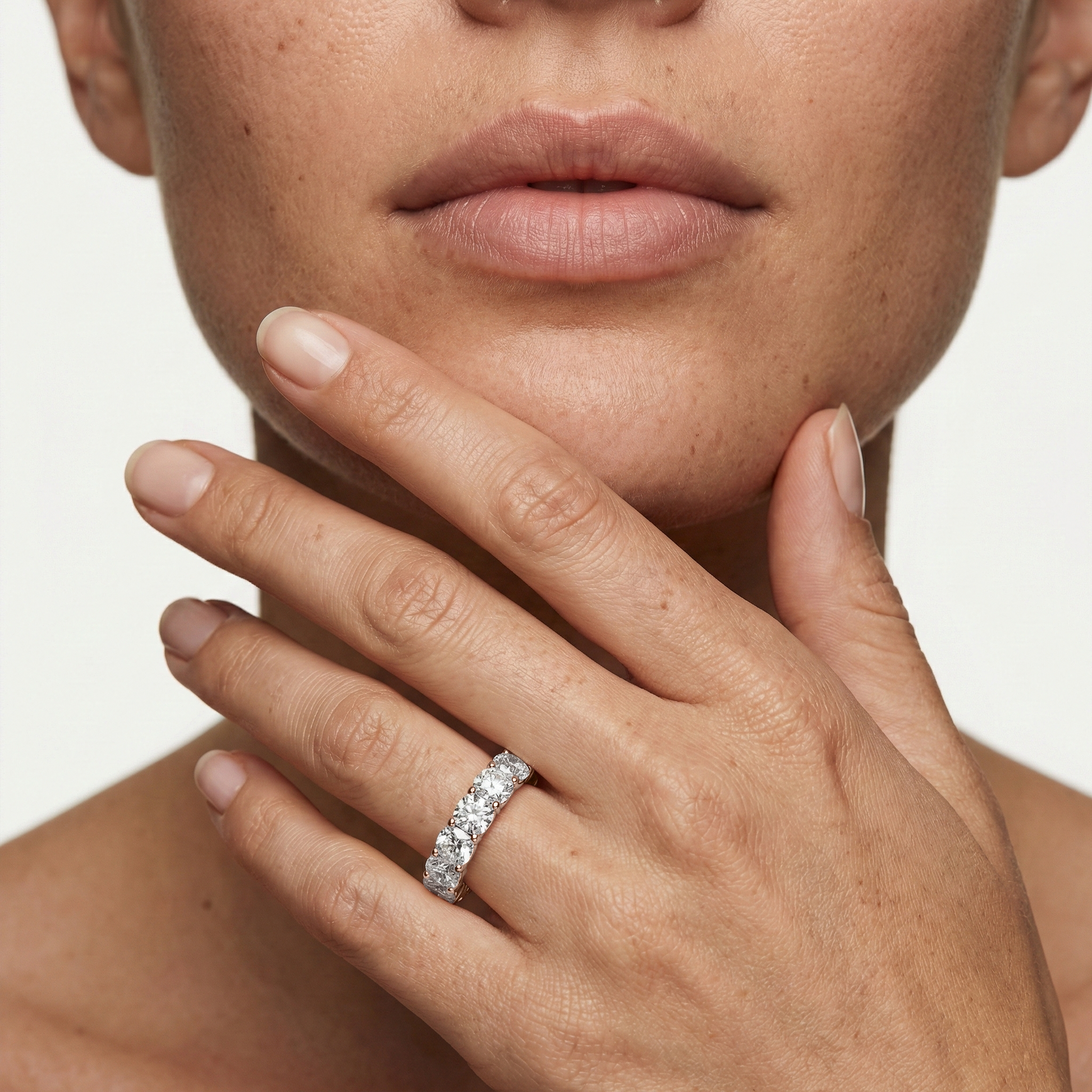 Lovea Harlow Eternity Ring Kissenschliff – Roségold