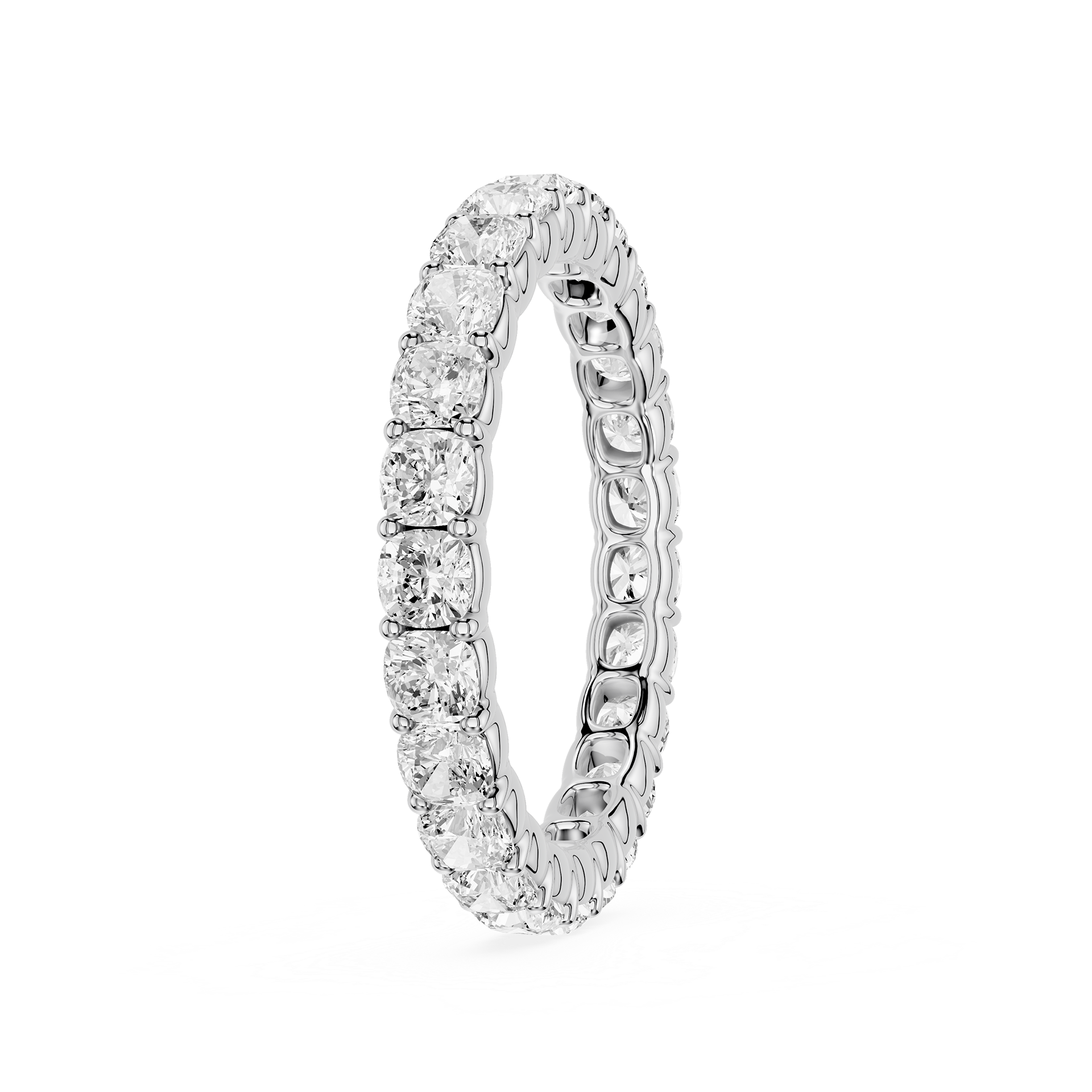 Lovea Harlow Eternity Ring Kissenschliff – Weißgold