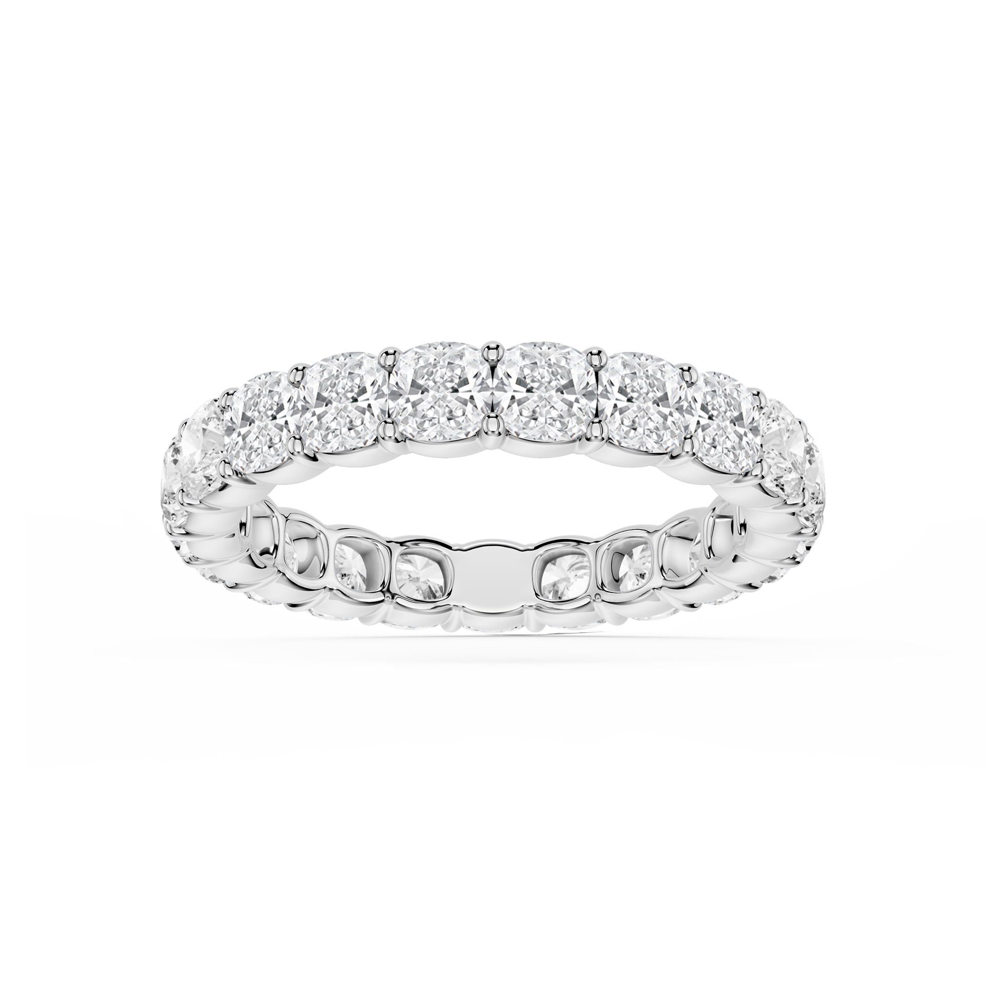 Lovea Harlow Eternity Ring Kissenschliff – Weißgold