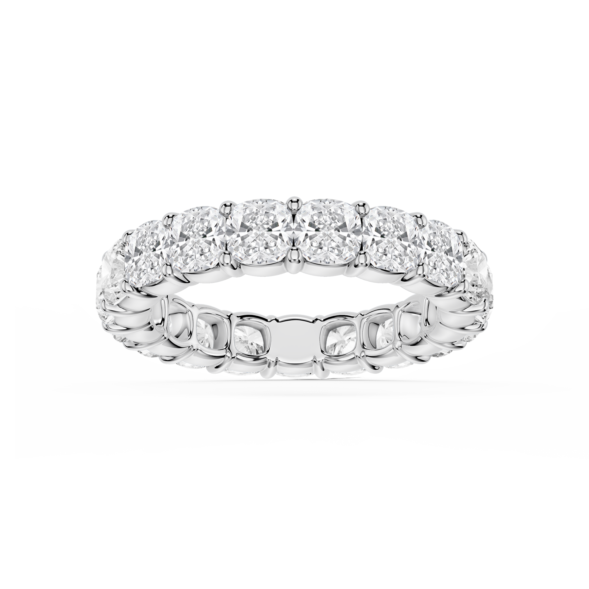 Lovea Harlow Eternity Ring Kissenschliff – Weißgold