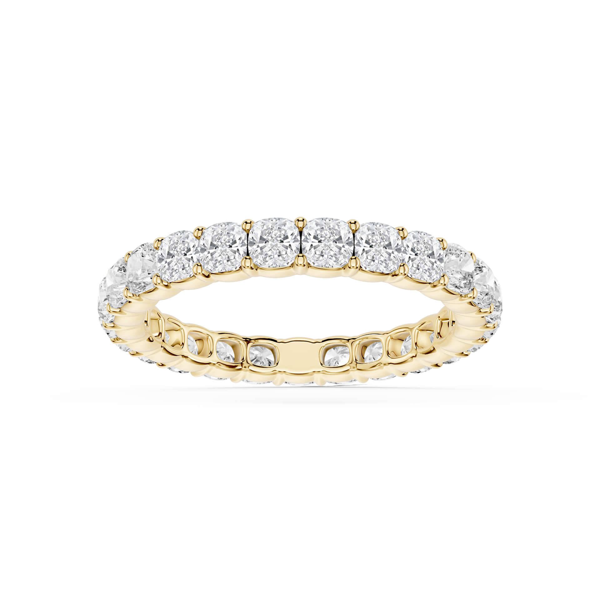 Lovea Harlow Eternity Ring Kissenschliff – Gelbgold