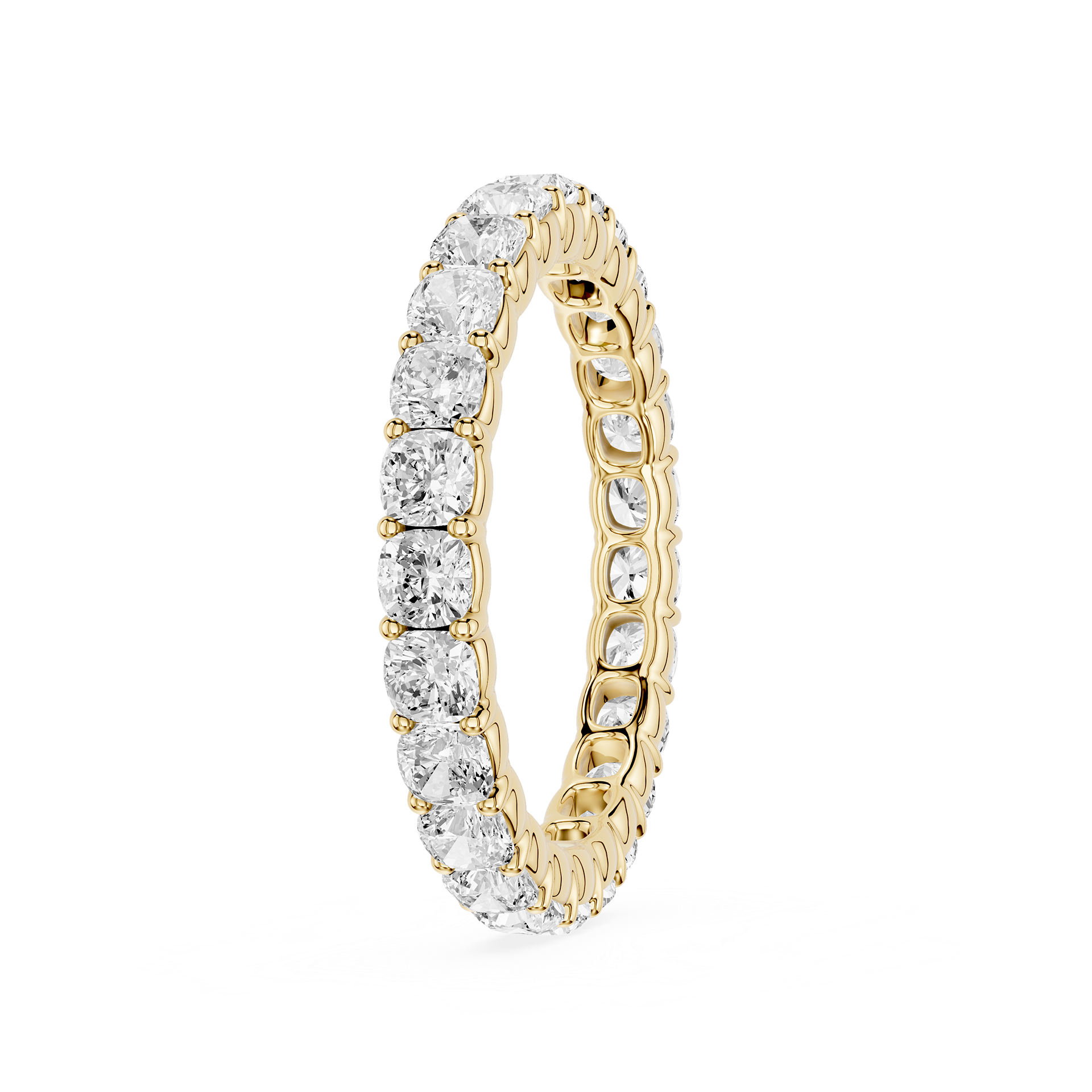 Lovea Harlow Eternity Ring Kissenschliff – Gelbgold