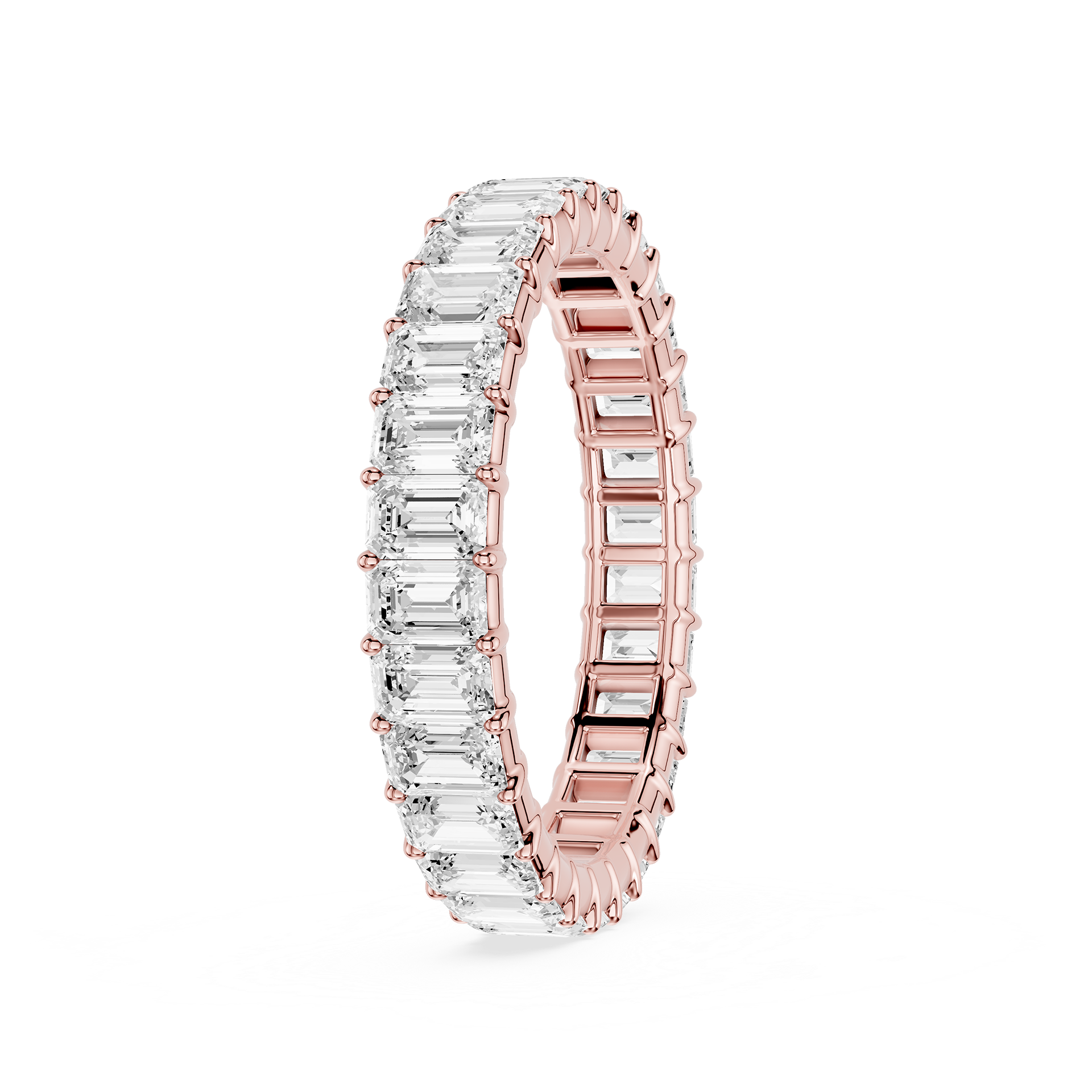 Lovea Harlow Eternity Ring Smaragdschliff – Roségold