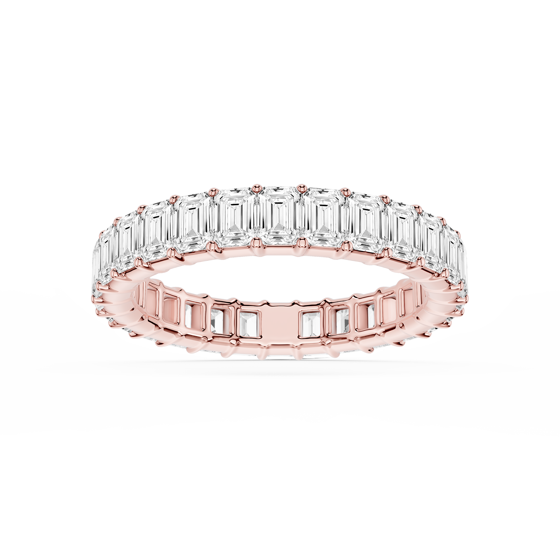 Lovea Harlow Eternity Ring Smaragdschliff – Roségold