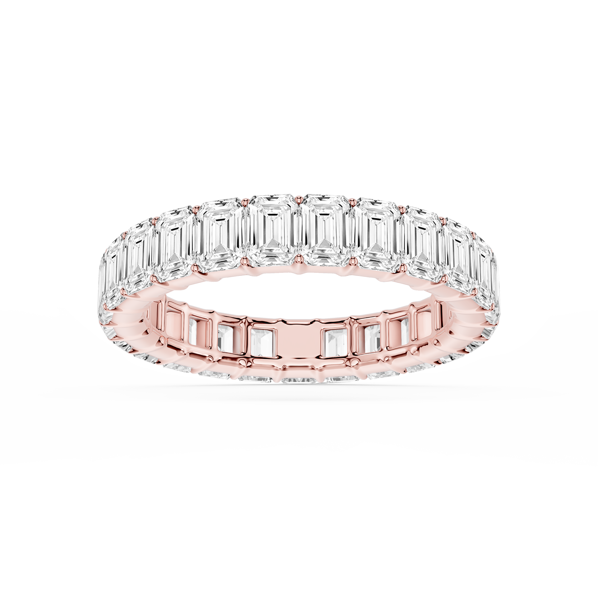 Lovea Harlow Eternity Ring Smaragdschliff – Roségold