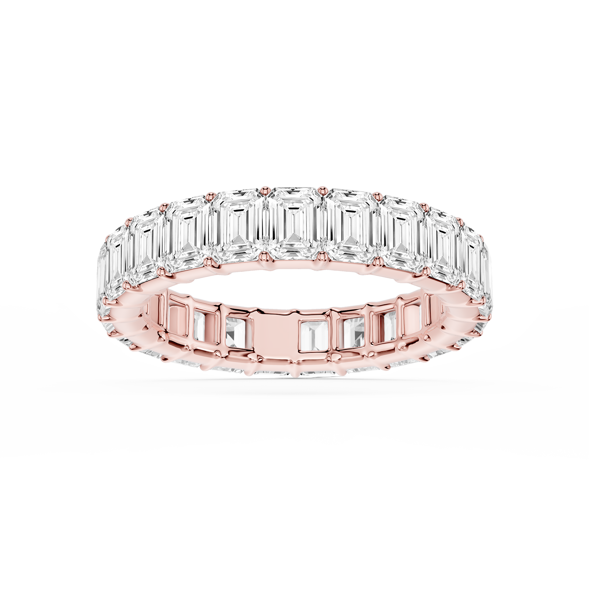 Lovea Harlow Eternity Ring Smaragdschliff – Roségold