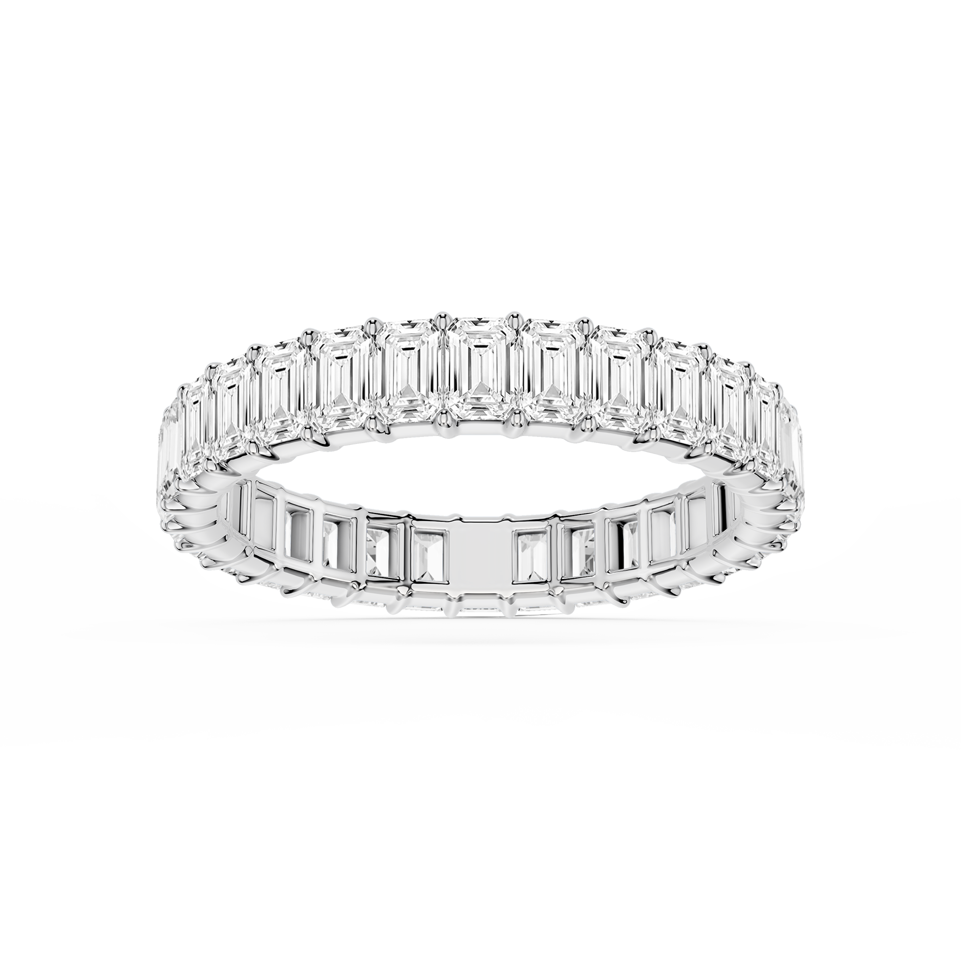 Lovea Harlow Eternity Ring Smaragdschliff – Weißgold