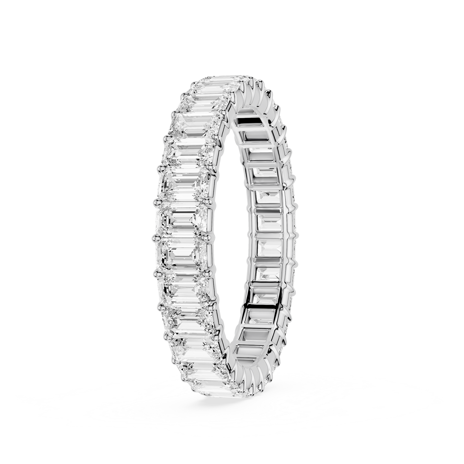 Lovea Harlow Eternity Ring Smaragdschliff – Weißgold