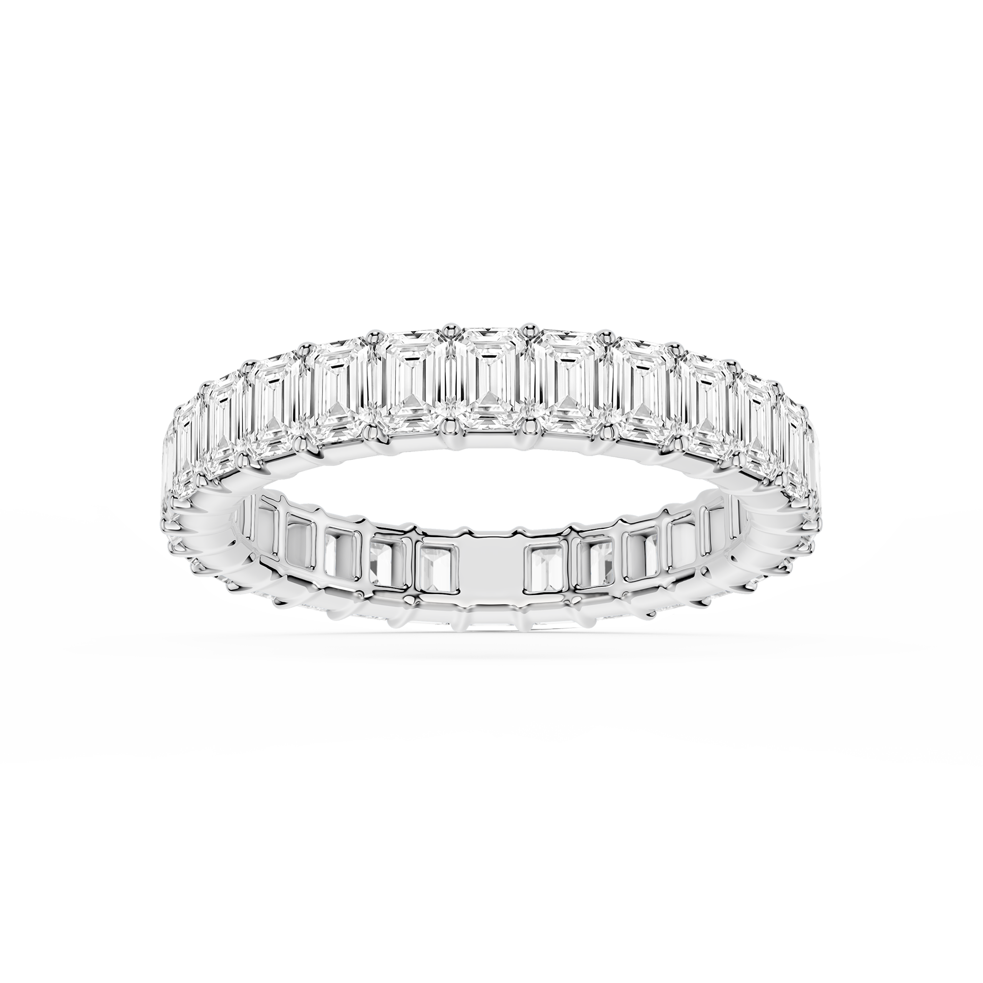 Lovea Harlow Eternity Ring Smaragdschliff – Weißgold
