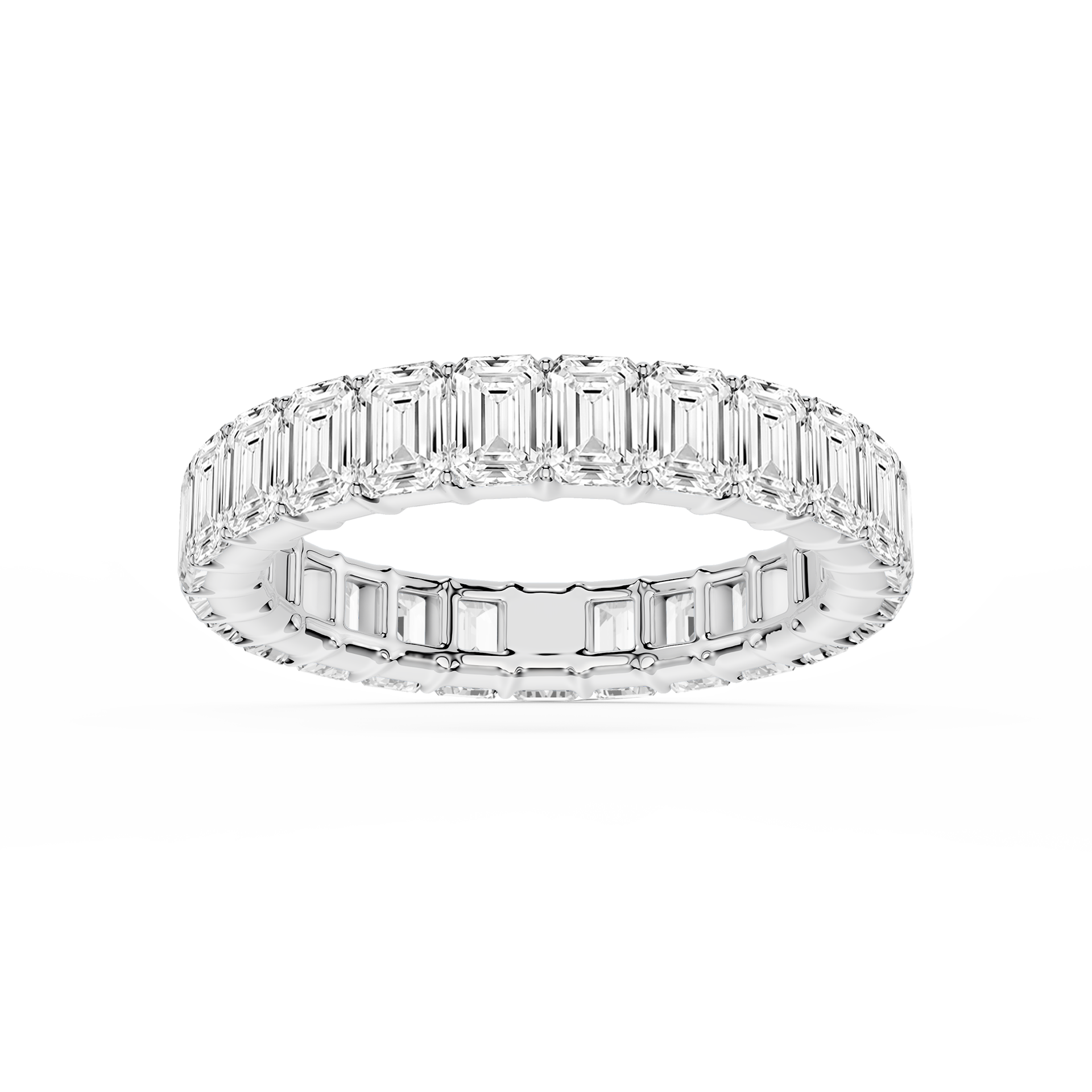 Lovea Harlow Eternity Ring Smaragdschliff – Weißgold