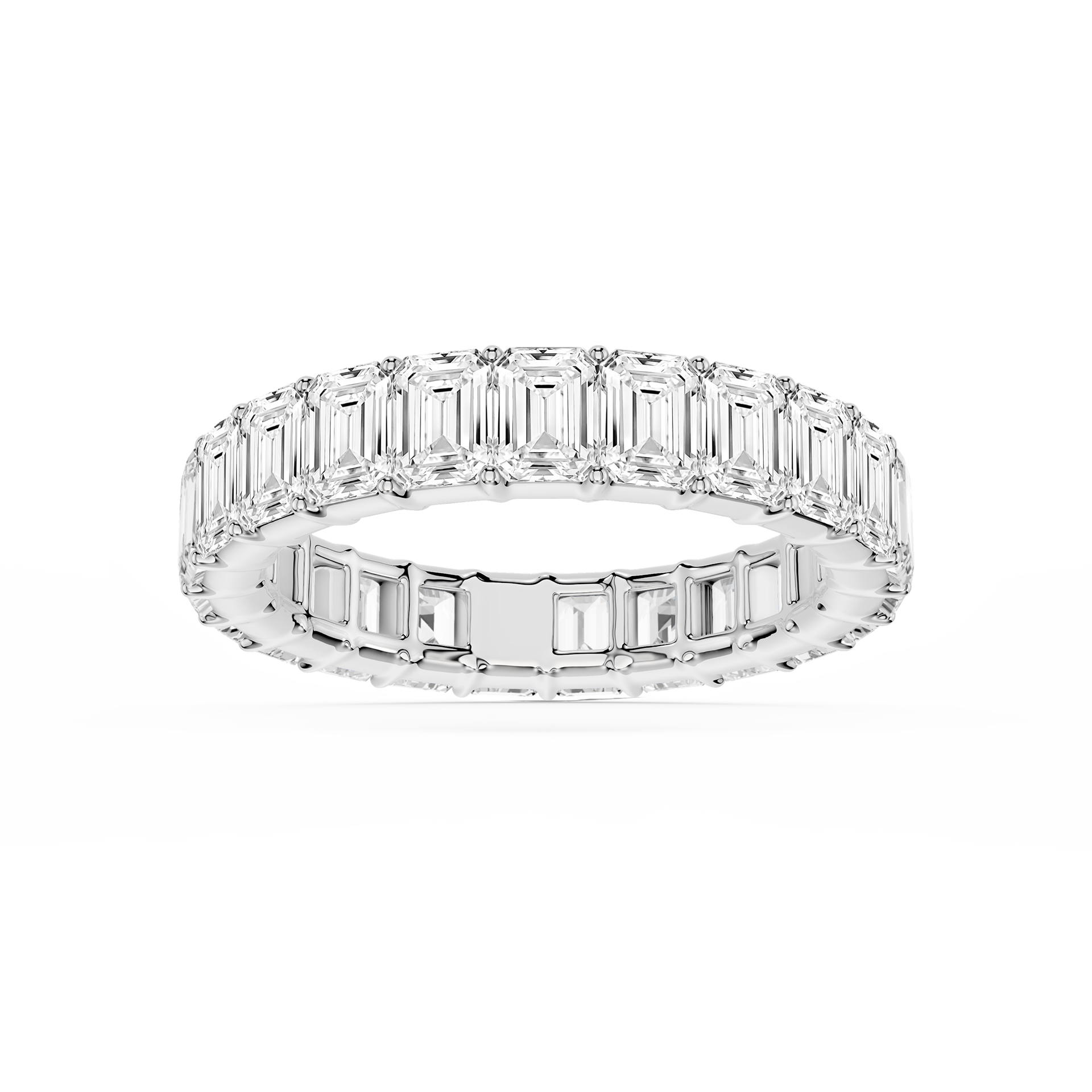 Lovea Harlow Eternity Ring Smaragdschliff – Weißgold