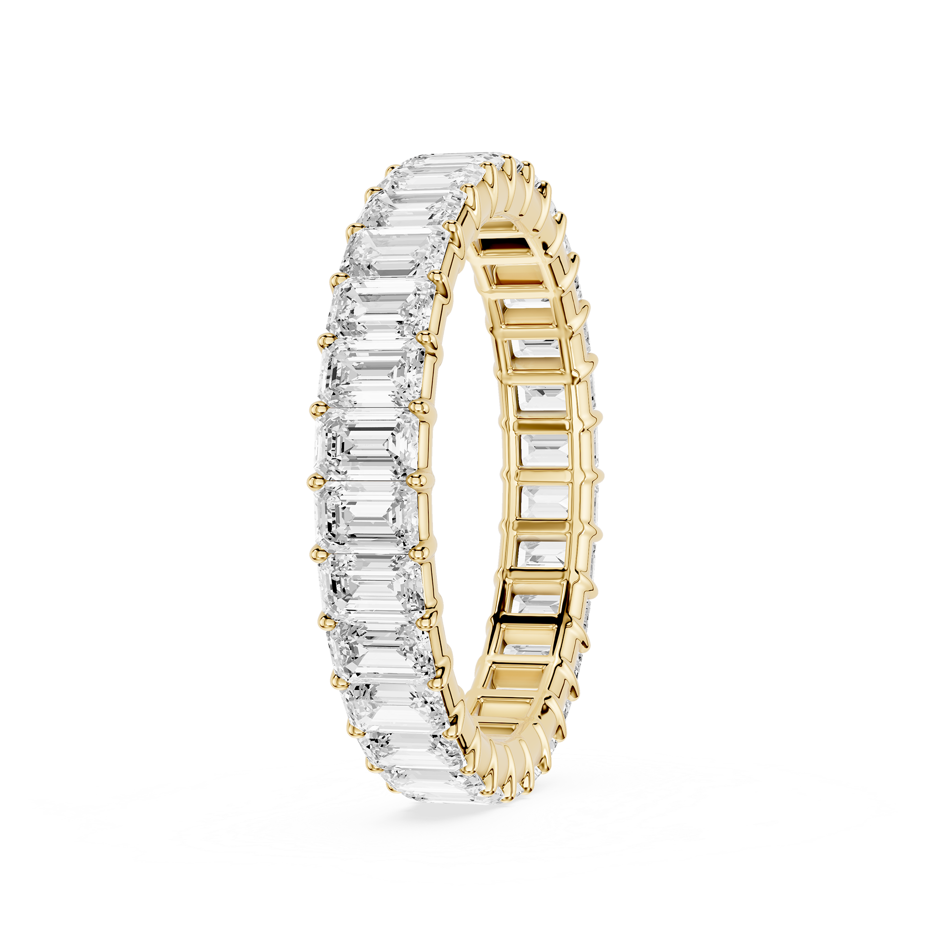 Lovea Harlow Eternity Ring Smaragdschliff – Gelbgold