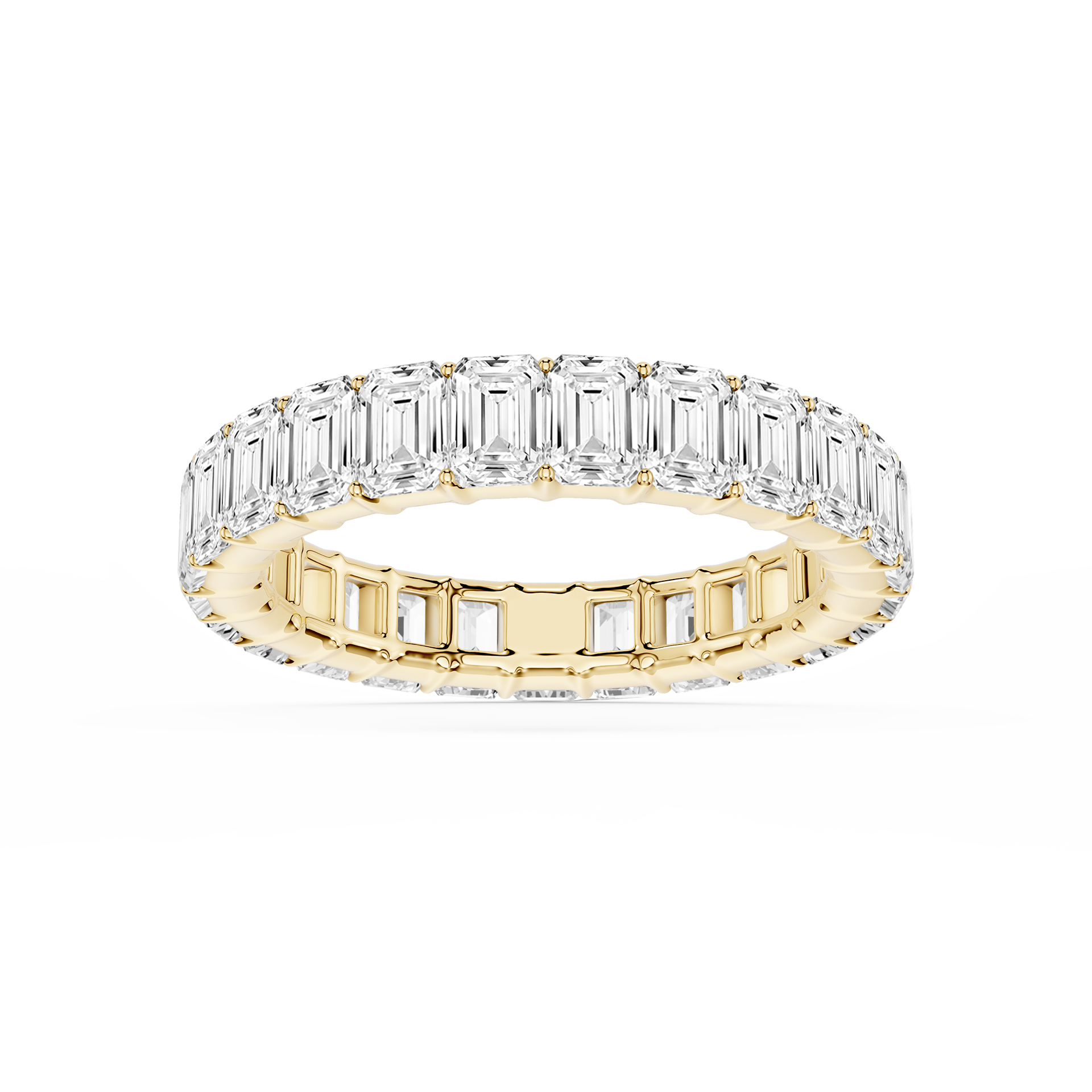 Lovea Harlow Eternity Ring Smaragdschliff – Gelbgold