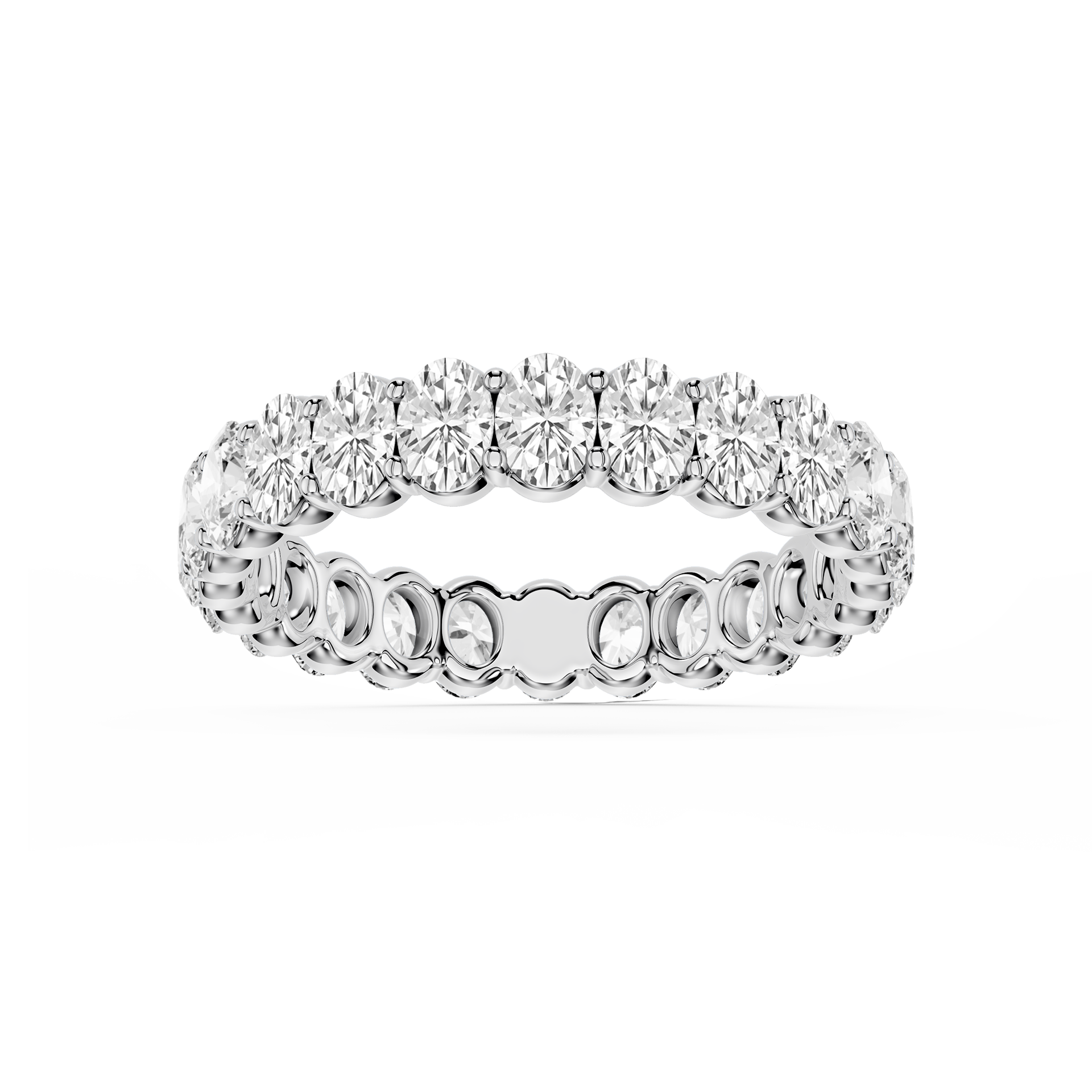 Lovea Harlow Eternity Ring Ovalschliff – Weißgold