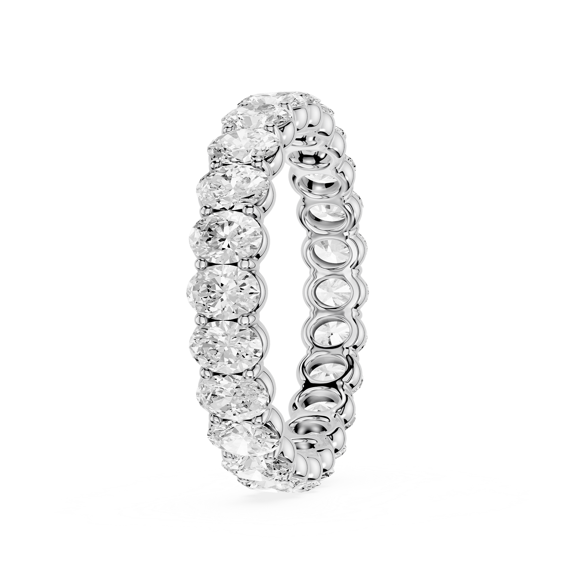 Lovea Harlow Eternity Ring Ovalschliff – Weißgold