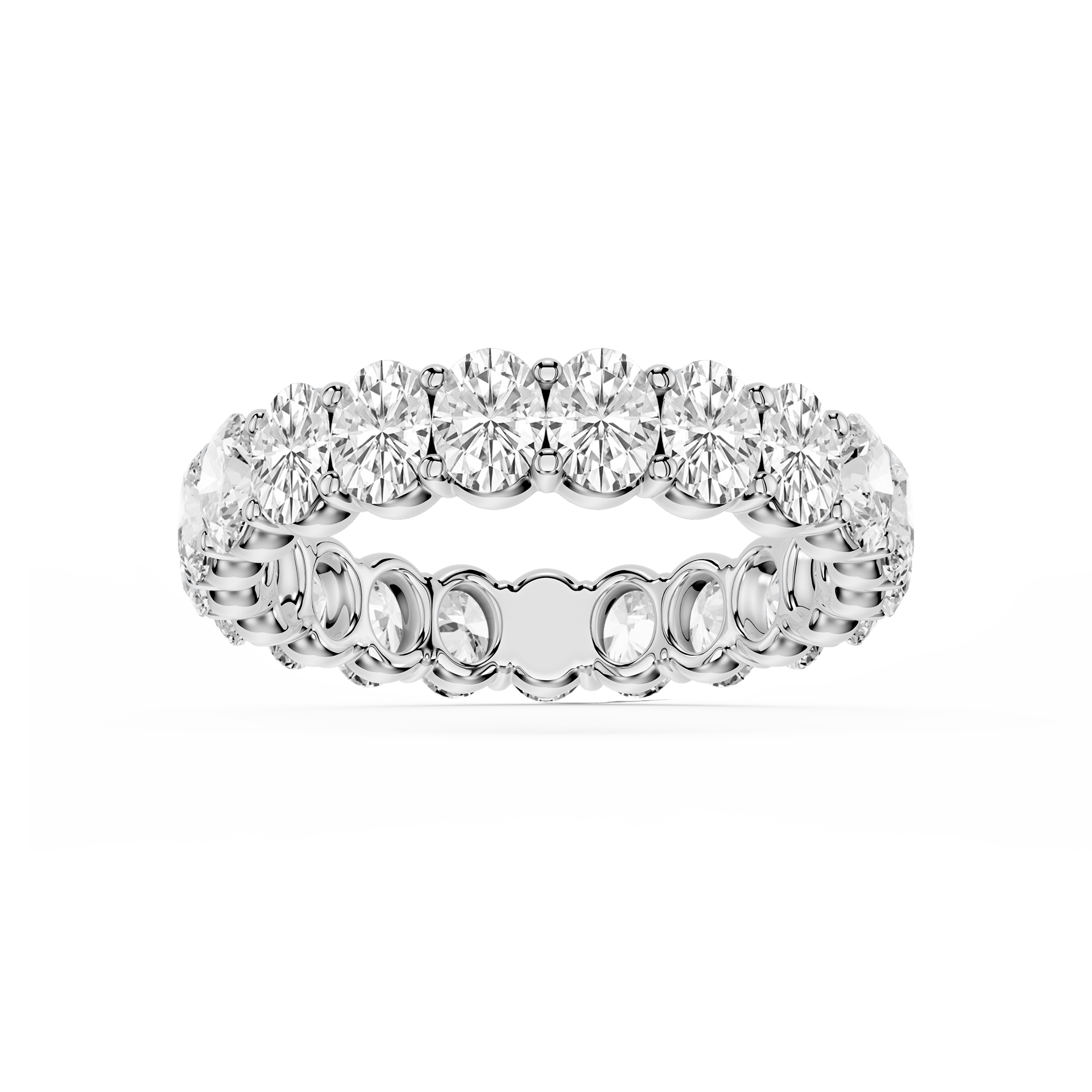 Lovea Harlow Eternity Ring Ovalschliff – Weißgold