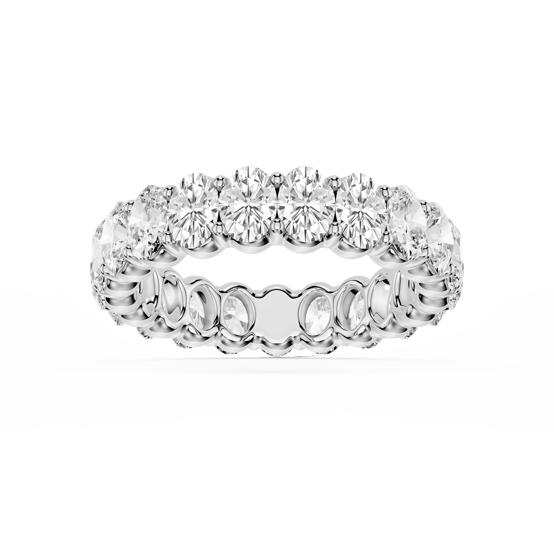 Lovea Harlow Eternity Ring Ovalschliff – Weißgold