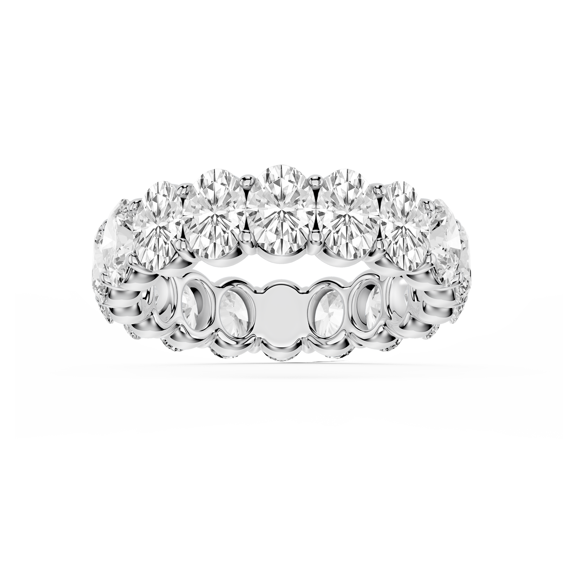 Lovea Harlow Eternity Ring Ovalschliff – Weißgold