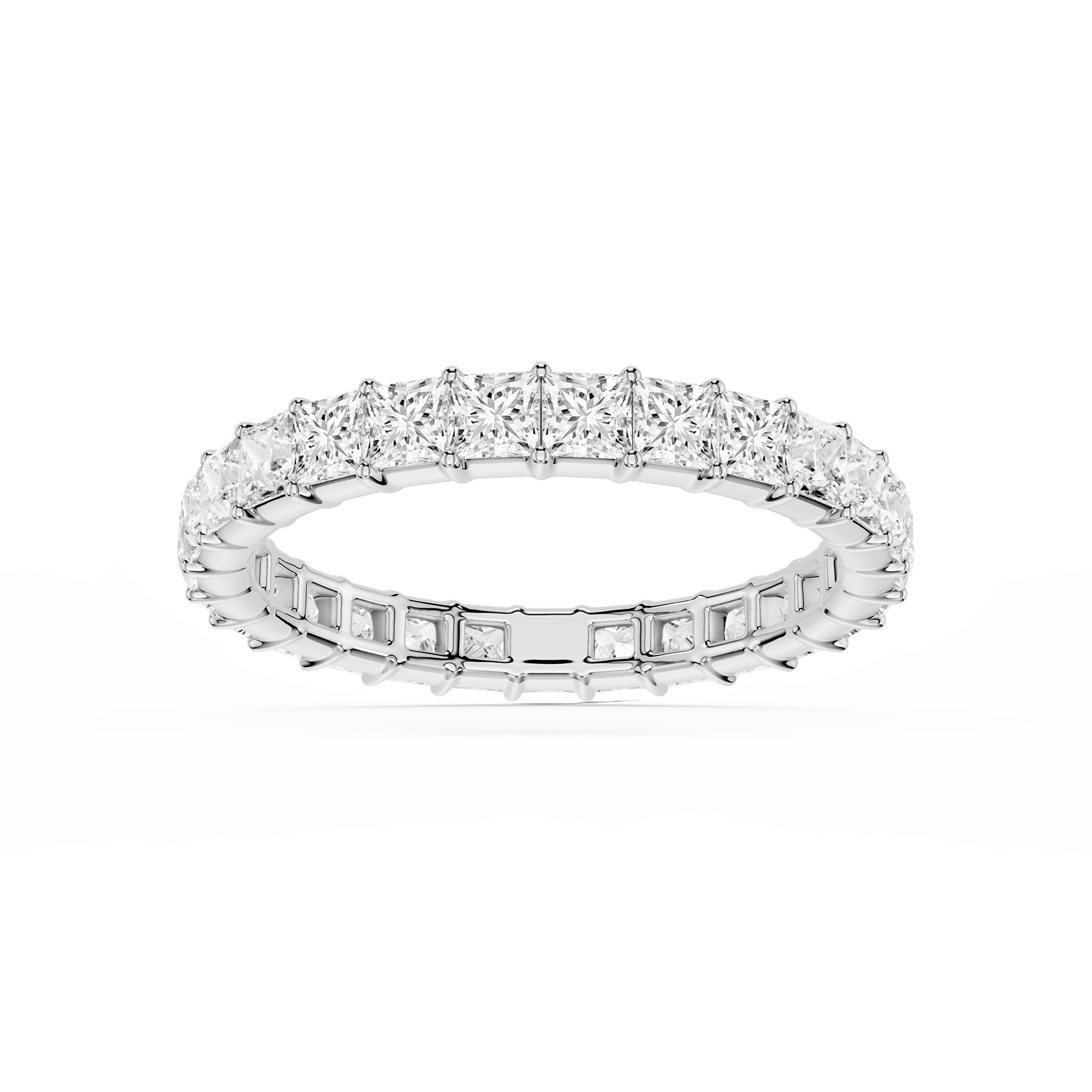 Lovea Harlow Eternity Ring Prinzessschliff – Weißgold