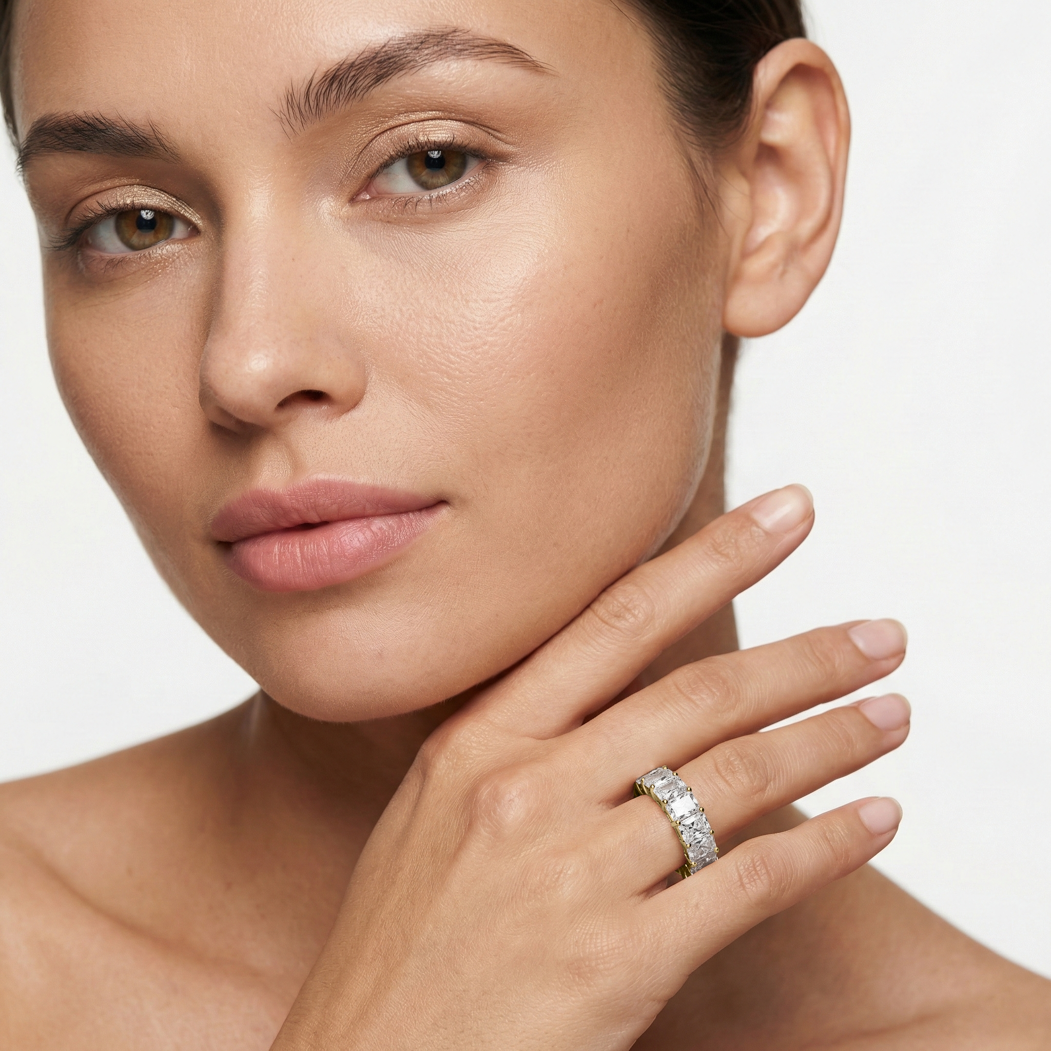 Lovea Harlow Eternity Ring Radiantschliff – Gelbgold