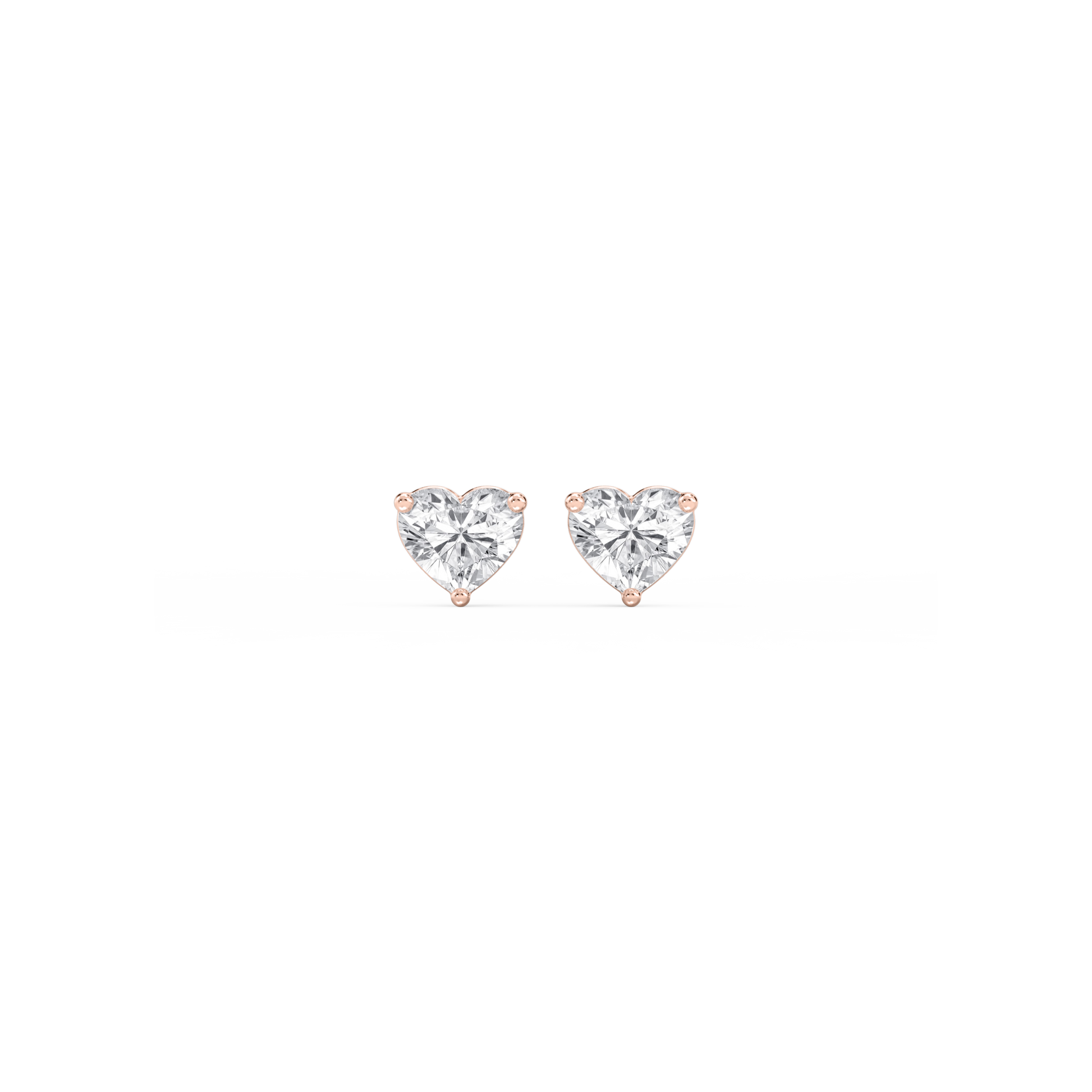 Lovea Martini Ohrstecker Steckverschluss – Herzschliff – Roségold