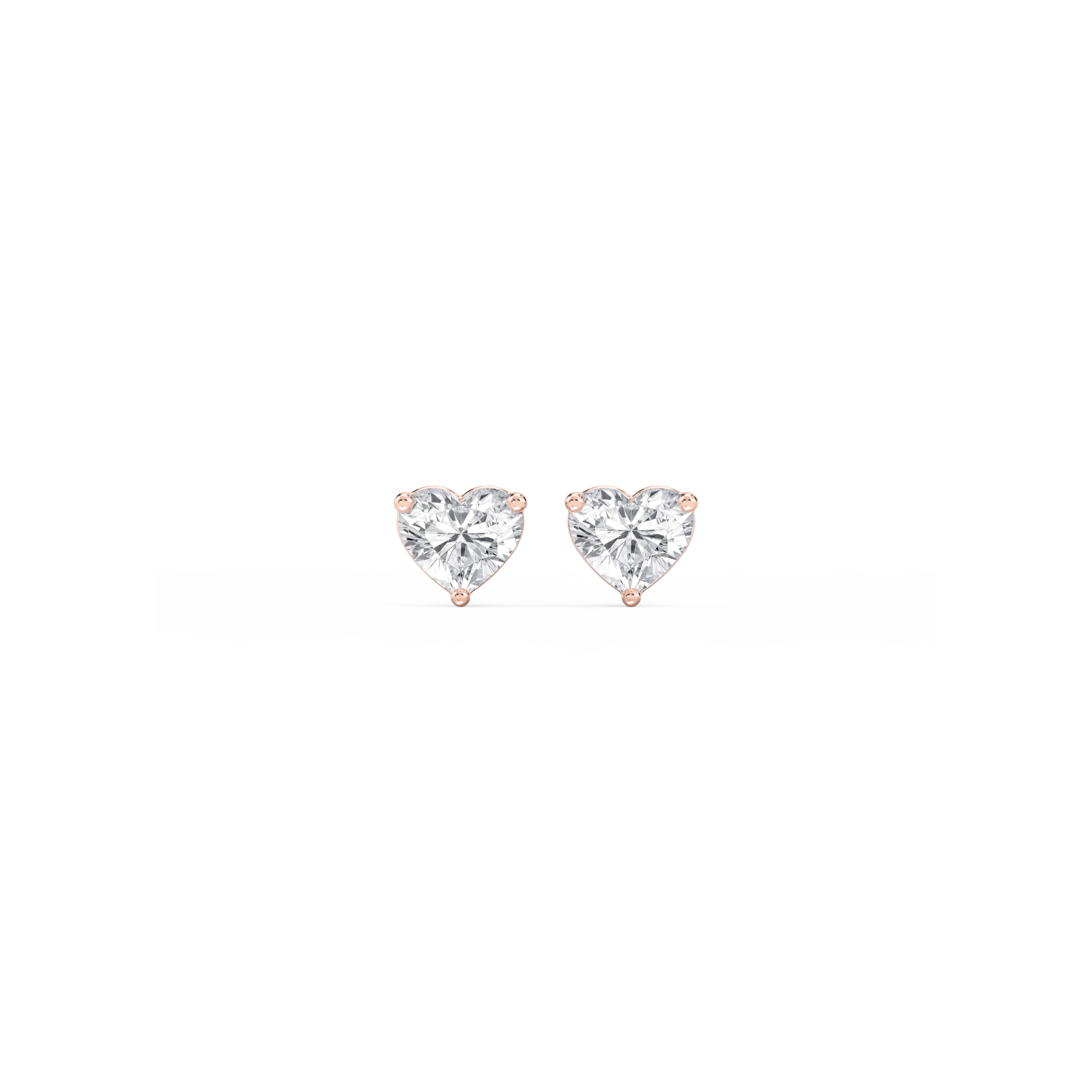Lovea Martini Ohrstecker Steckverschluss – Herzschliff – Roségold