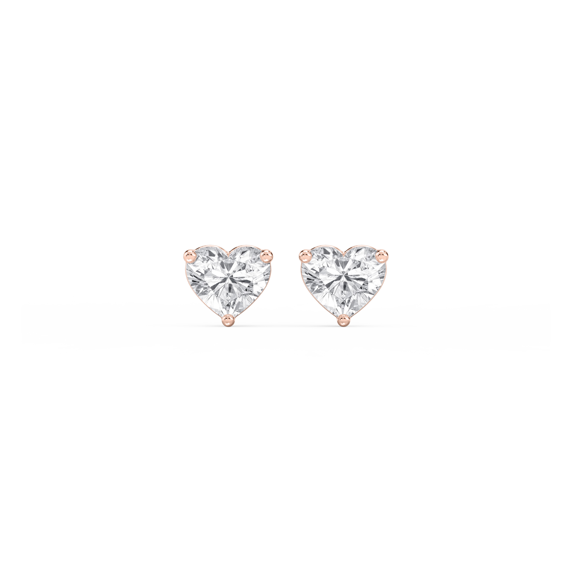 Lovea Martini Ohrstecker Steckverschluss – Herzschliff – Roségold