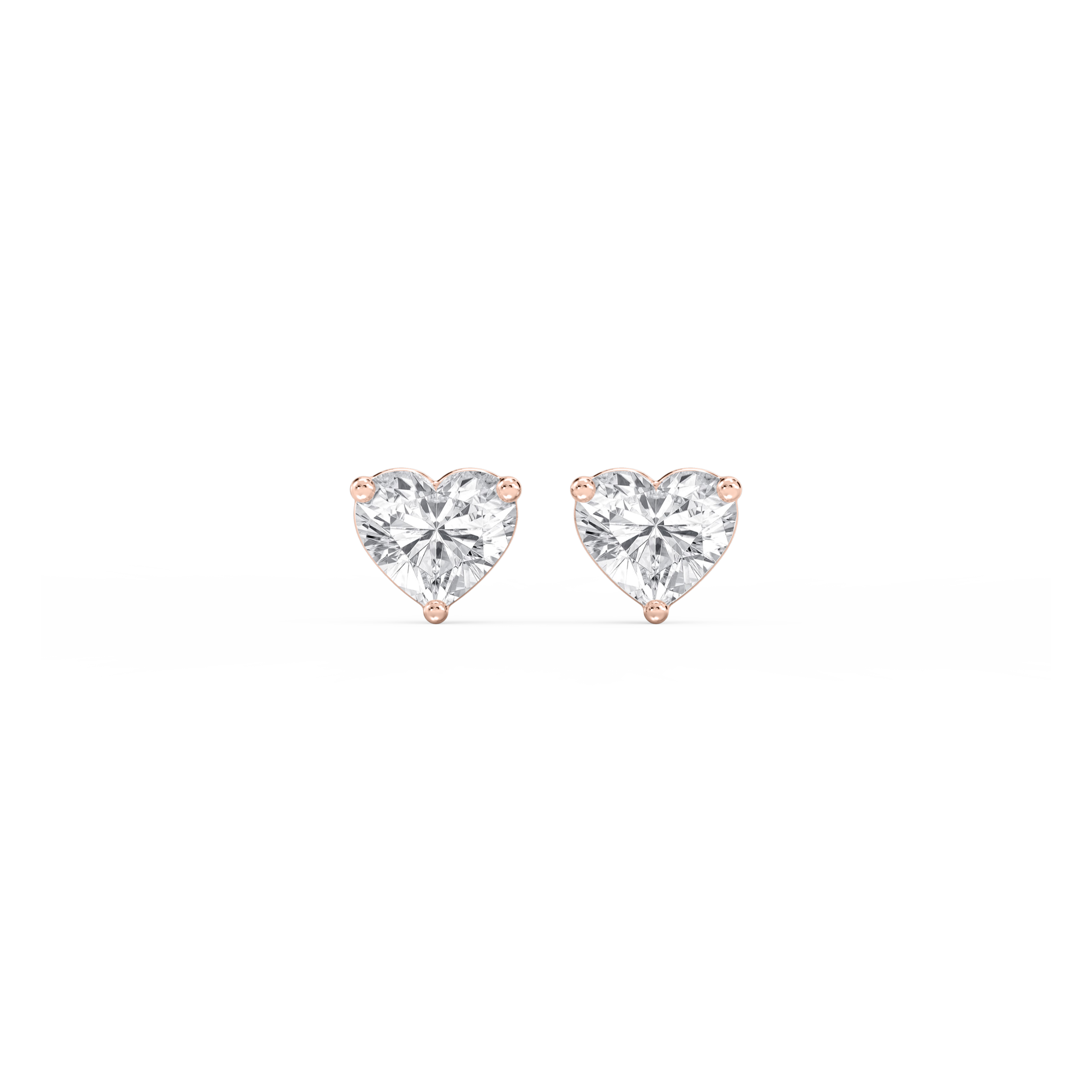 Lovea Martini Ohrstecker Steckverschluss – Herzschliff – Roségold