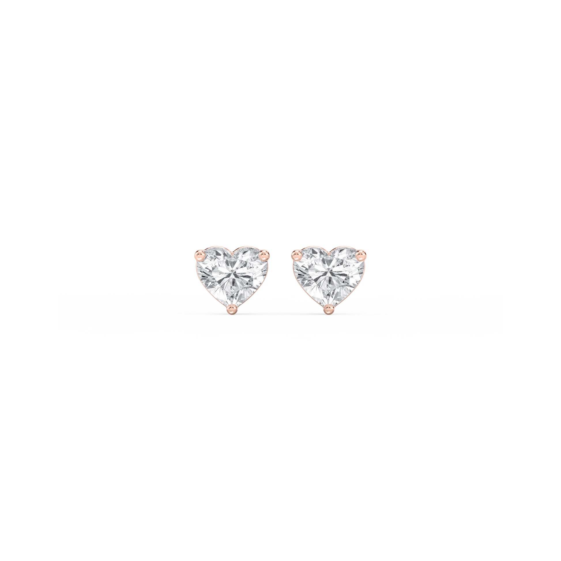 Lovea Martini Ohrstecker Steckverschluss – Herzschliff – Roségold