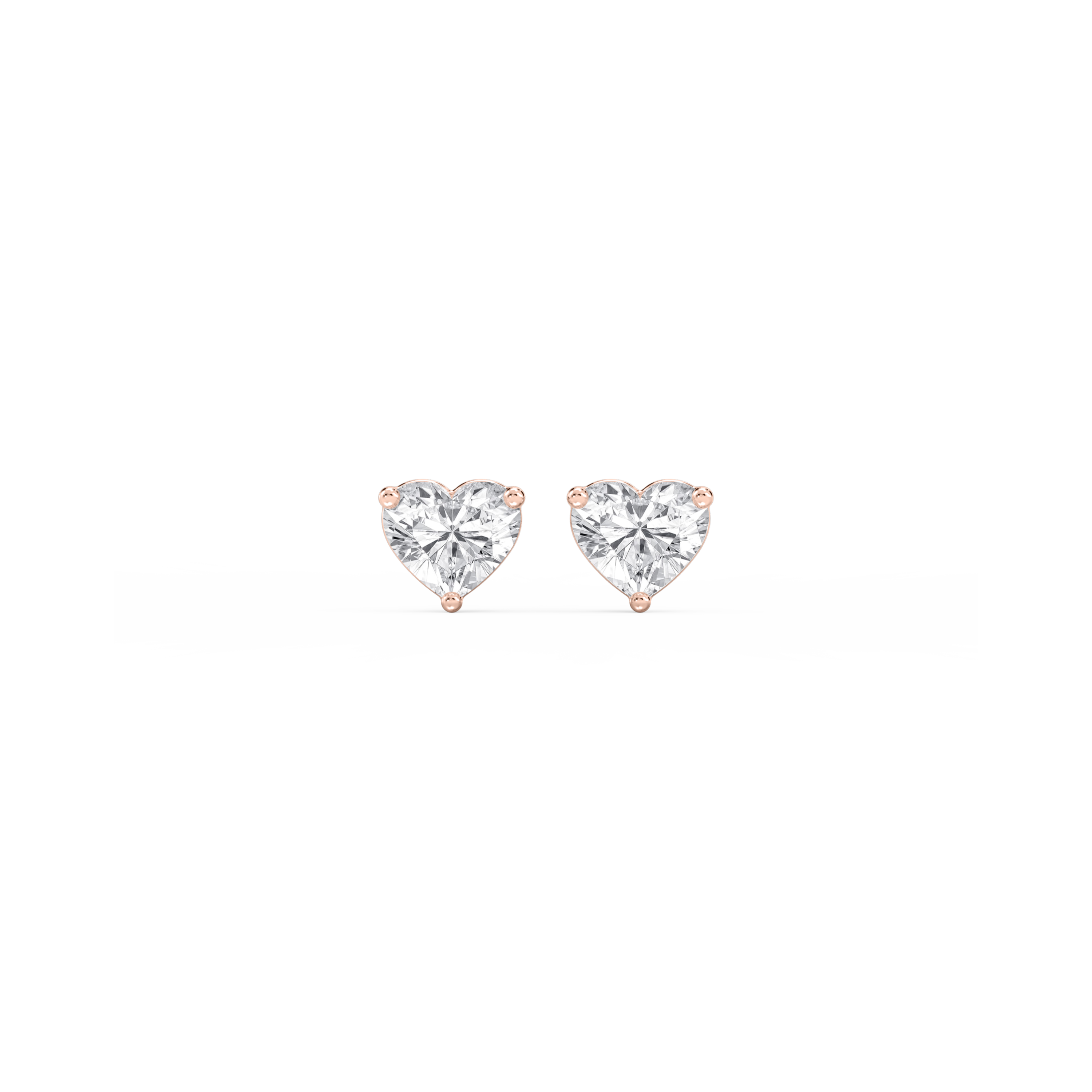 Lovea Martini Ohrstecker Steckverschluss – Herzschliff – Roségold