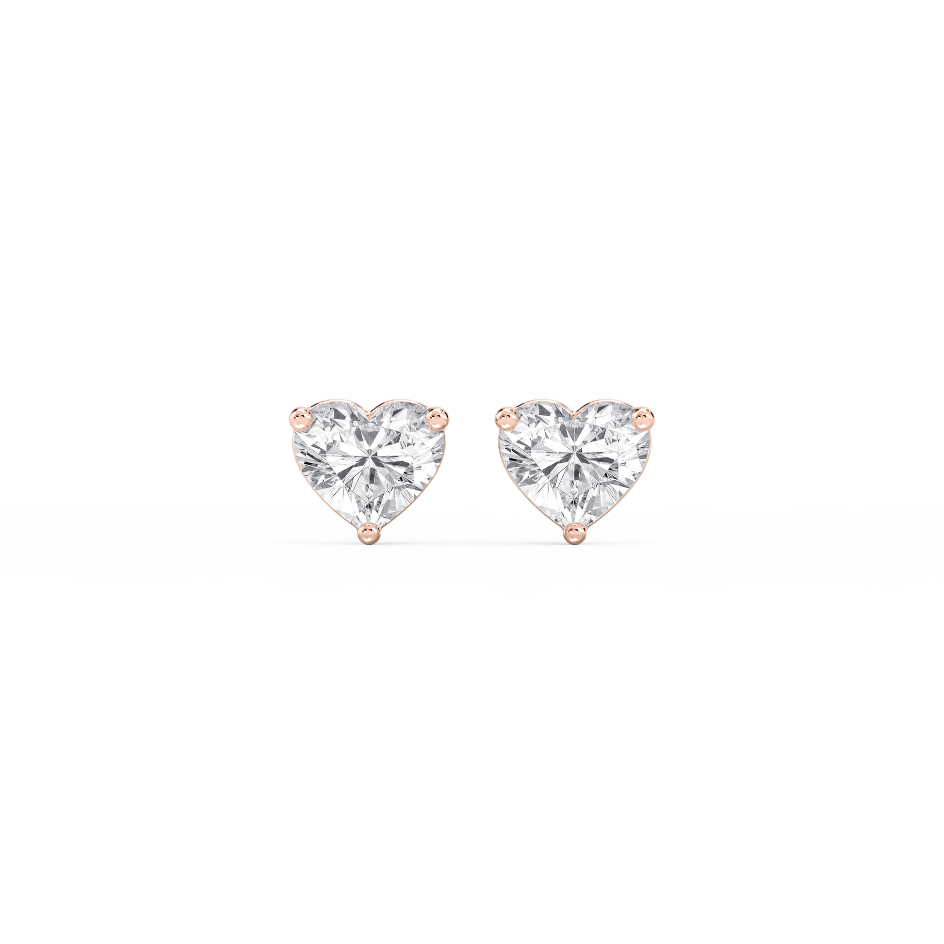 Lovea Martini Ohrstecker Steckverschluss – Herzschliff – Roségold