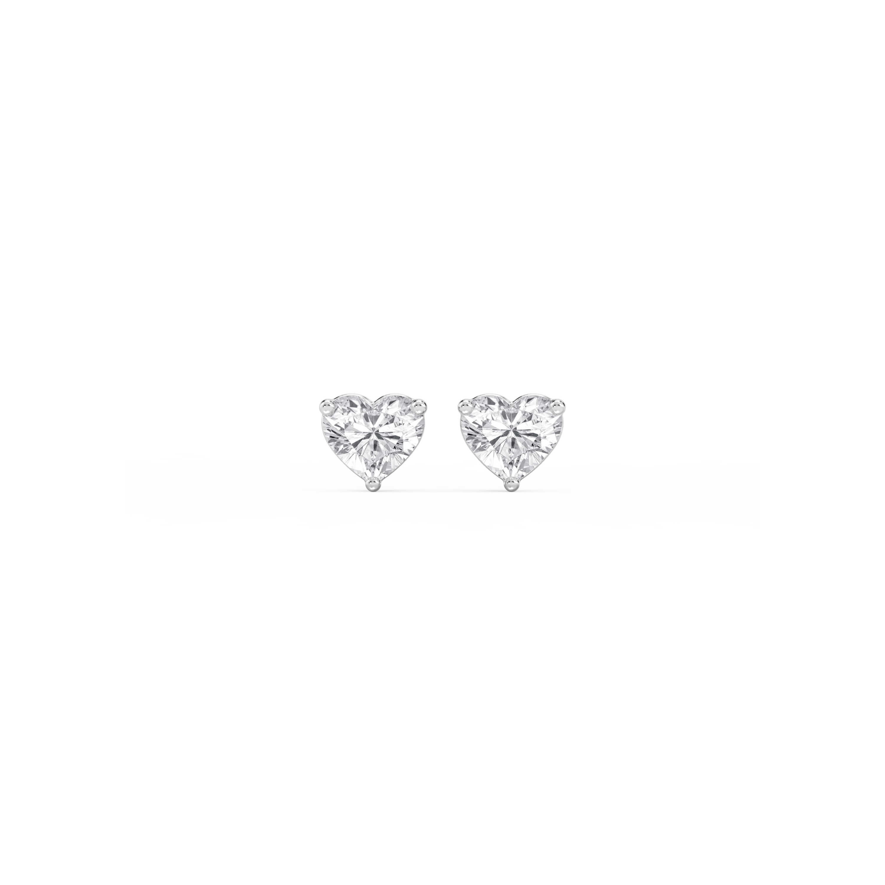 Lovea Martini Ohrstecker Steckverschluss – Herzschliff – Weißgold