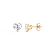Lovea Martini Ohrstecker Steckverschluss – Herzschliff – Gelbgold