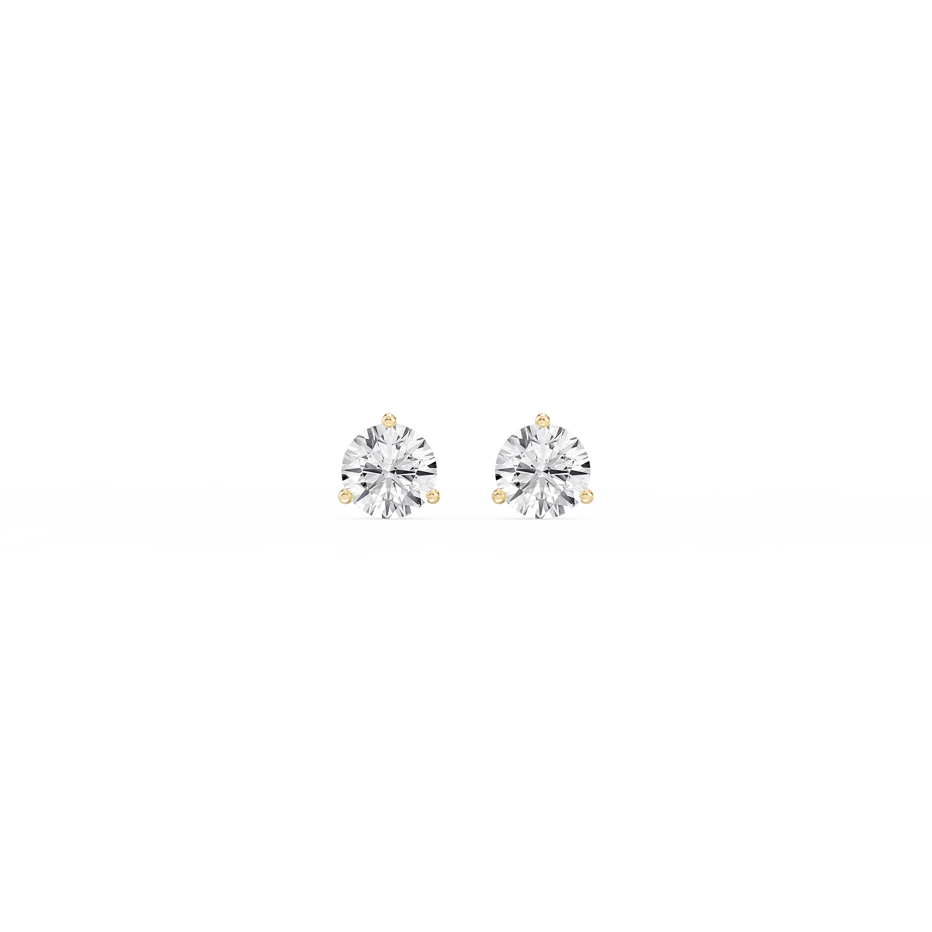 Lovea Martini Ohrstecker Schraubverschluss – Herzschliff – Gelbgold