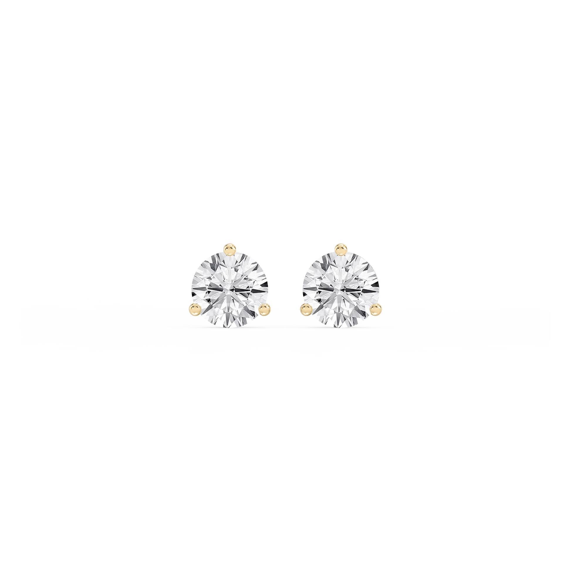Lovea Martini Ohrstecker Schraubverschluss – Herzschliff – Gelbgold