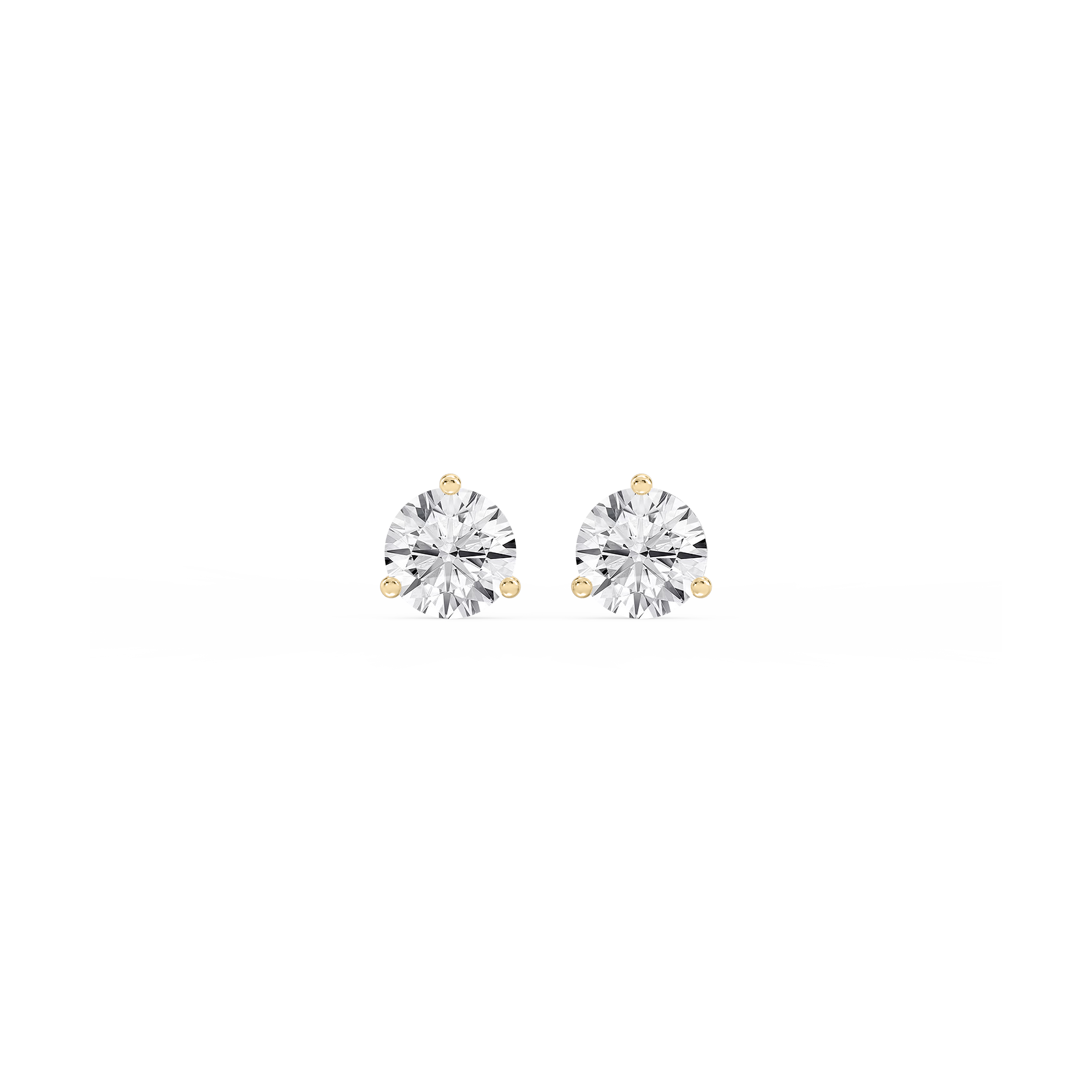 Lovea Martini Ohrstecker Schraubverschluss – Herzschliff – Gelbgold