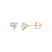 Lovea Martini Ohrstecker Schraubverschluss – Herzschliff – Gelbgold