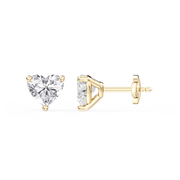Lovea Martini Ohrstecker Sicherheitsverschluss – Herzschliff – Gelbgold