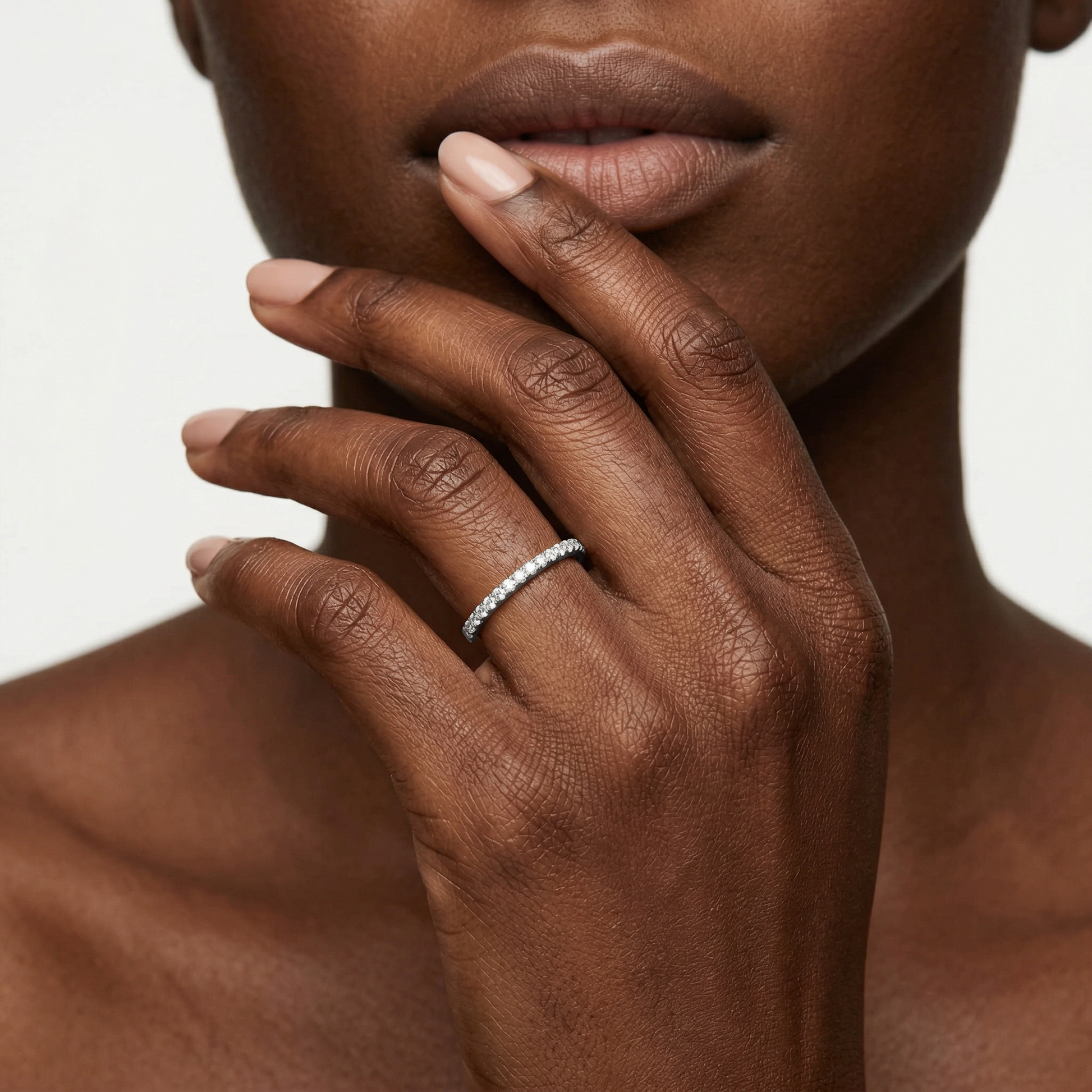 Lovea Eliana Vorsteckring – Mikropavé – Weißgold