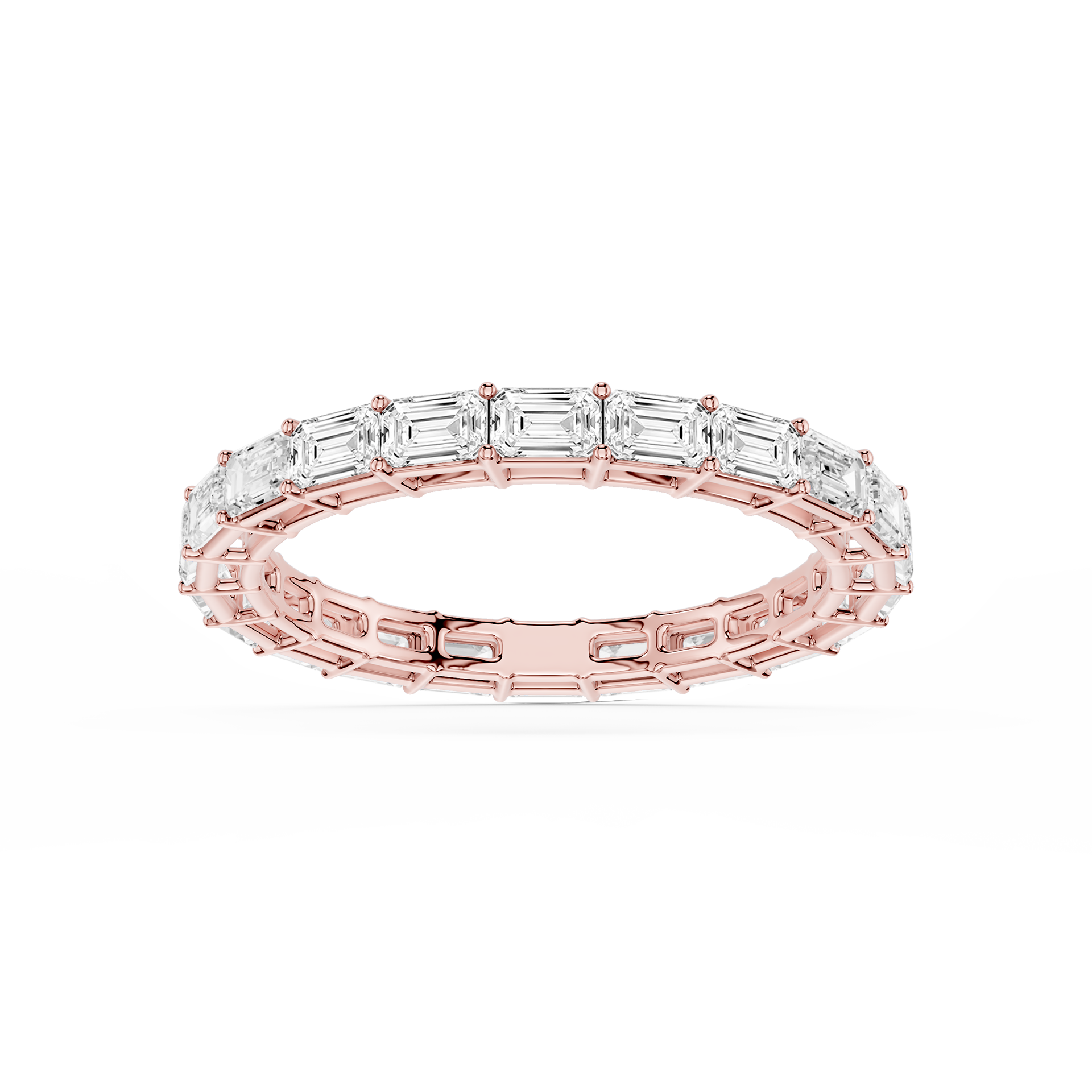Lovea Juliet Eternity Ring Smaragdschliff – Roségold