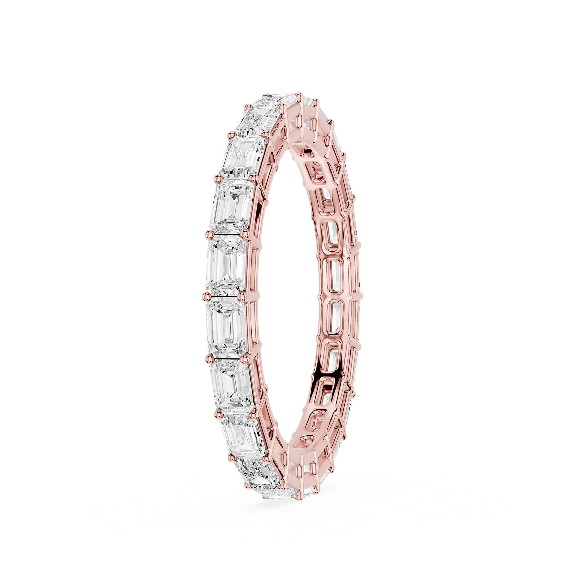 Lovea Juliet Eternity Ring Smaragdschliff – Roségold