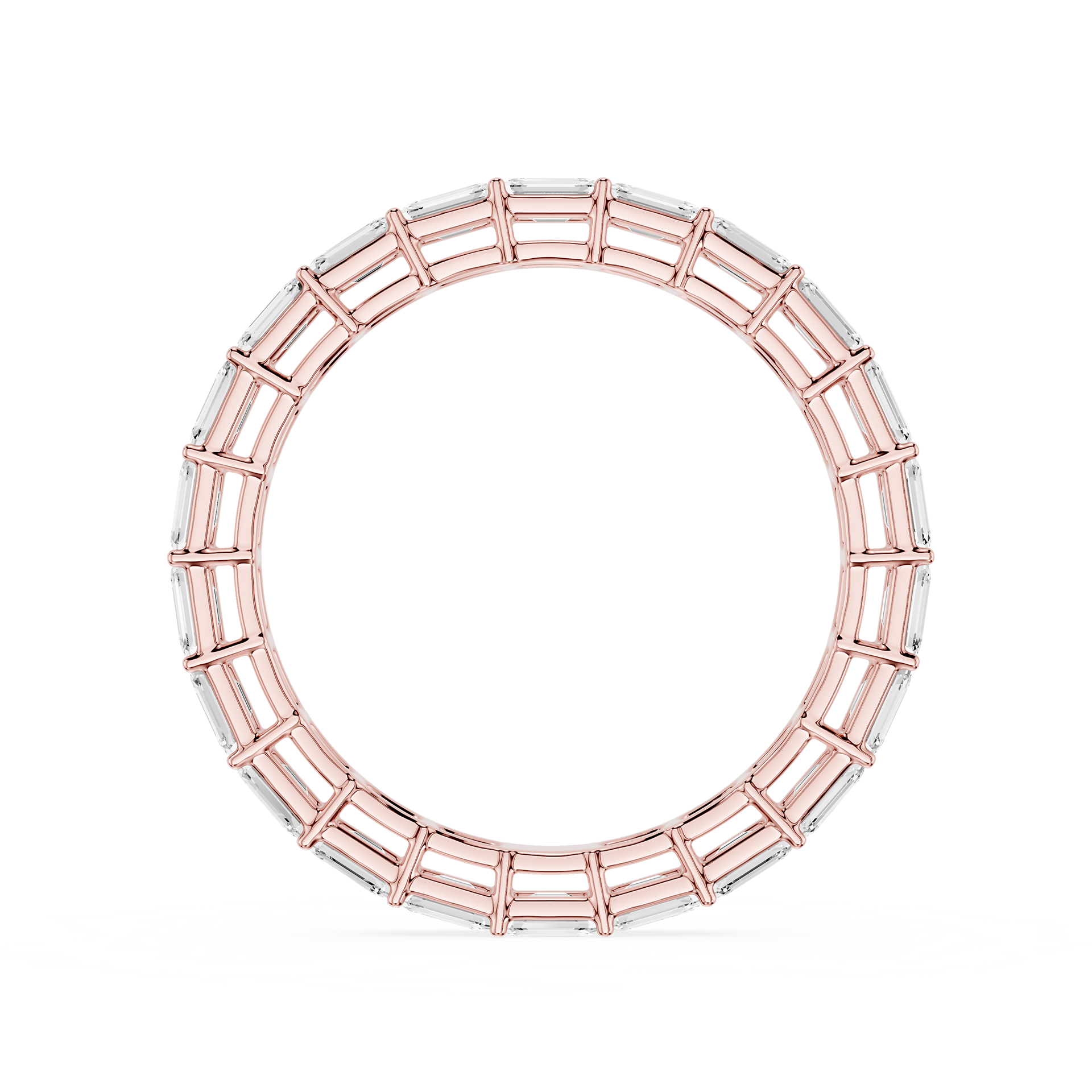 Lovea Juliet Eternity Ring Smaragdschliff – Roségold
